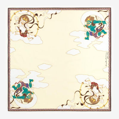 Hand-printed Furoshiki (Large) / Wind God and Thunder God