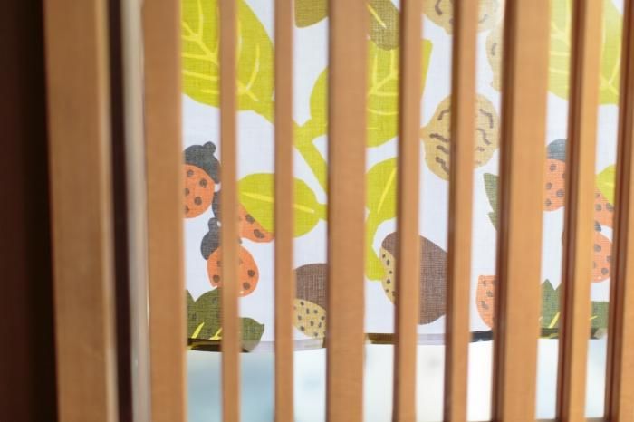 Isemomen Cotton Handkerchief Short Curtain 2-piece / Nuts