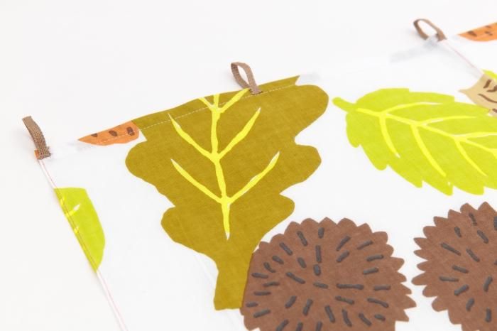 Isemomen Cotton Handkerchief Short Curtain 2-piece / Nuts