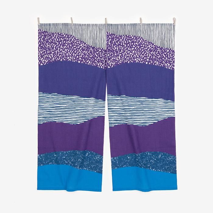 Ise cotton short curtain 2 width/Higashiyama Purple(Shisui)