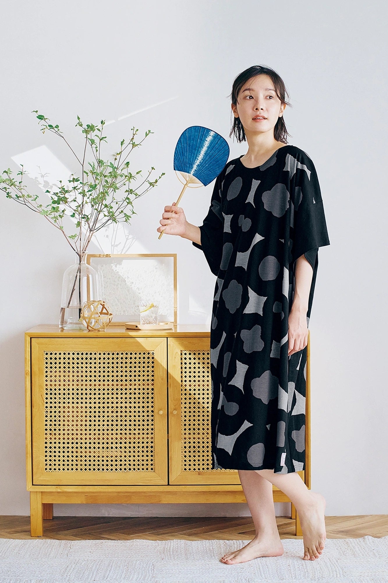 【net limited】SOU · SOU×Wacoal Kan Kantoui Elbow Length Sleeve／Touchingly Pretty Black