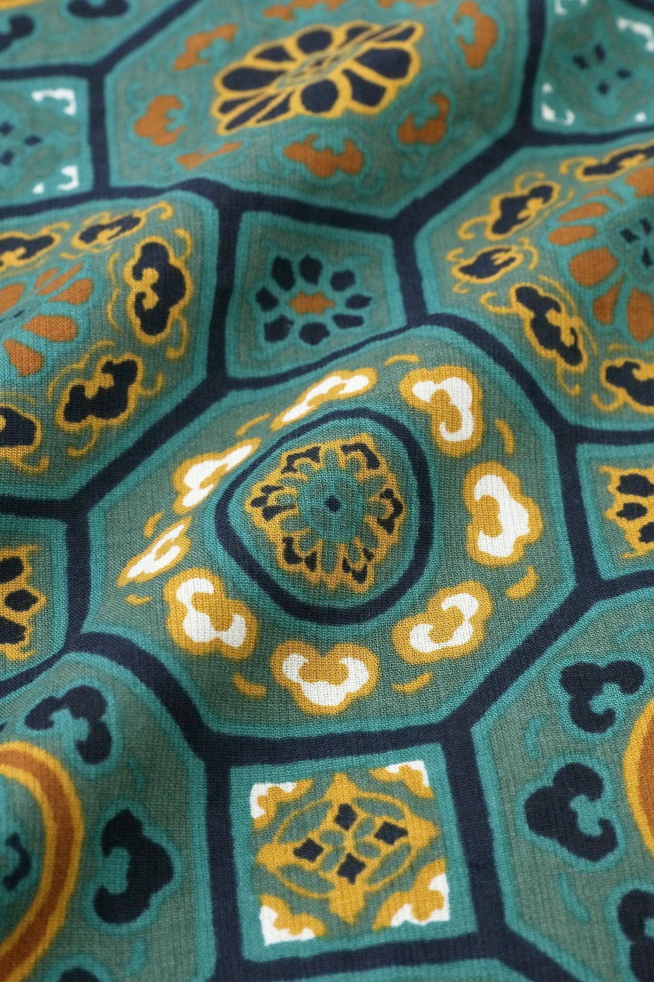 【官網限定】SOU·SOU×華歌爾 高島縮棉 40/40 寬 闊腿褲 五分丈/華麗 碧玉色
