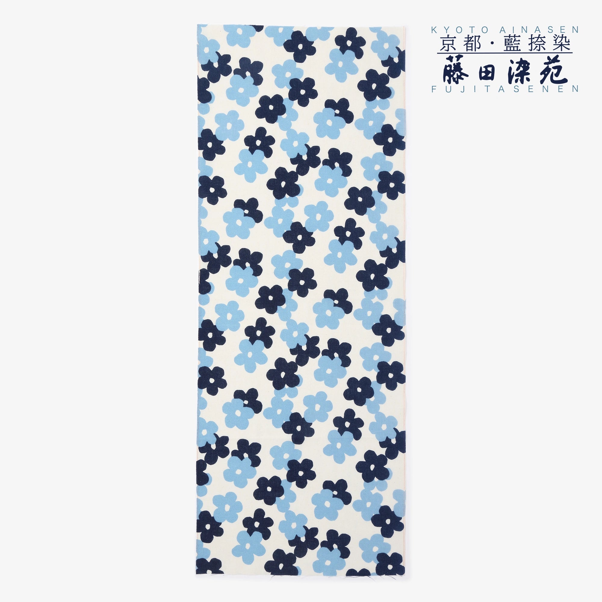 SOU・SOU×Fujita Someen Indigo teint tenugui/hanagasane petit