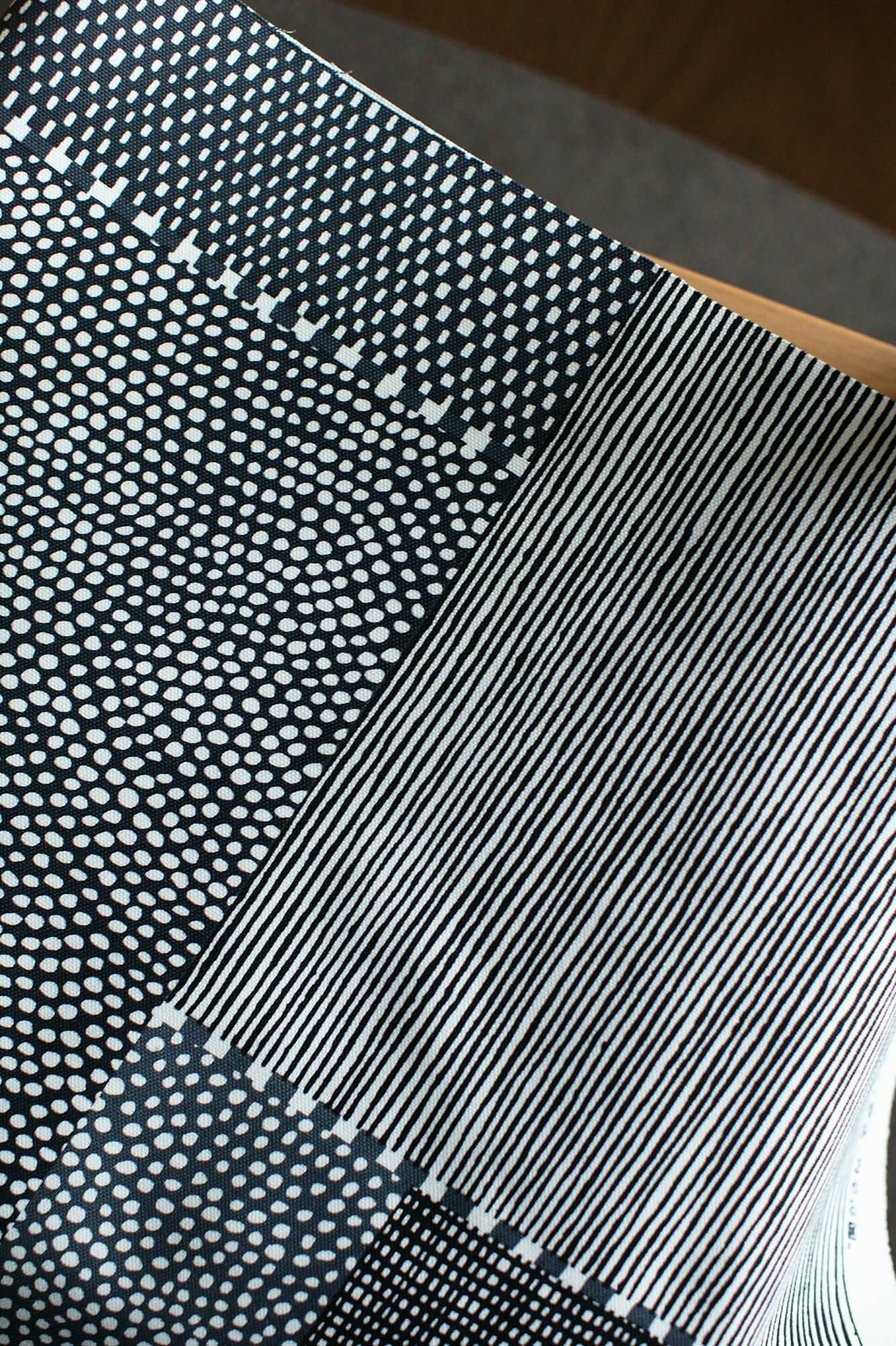 SOU・SOU×Tendo Mokko Middle Type Chair／Lines and Dots Ink Color(Sumiiro) [※DeliveryAbout a month and a half]