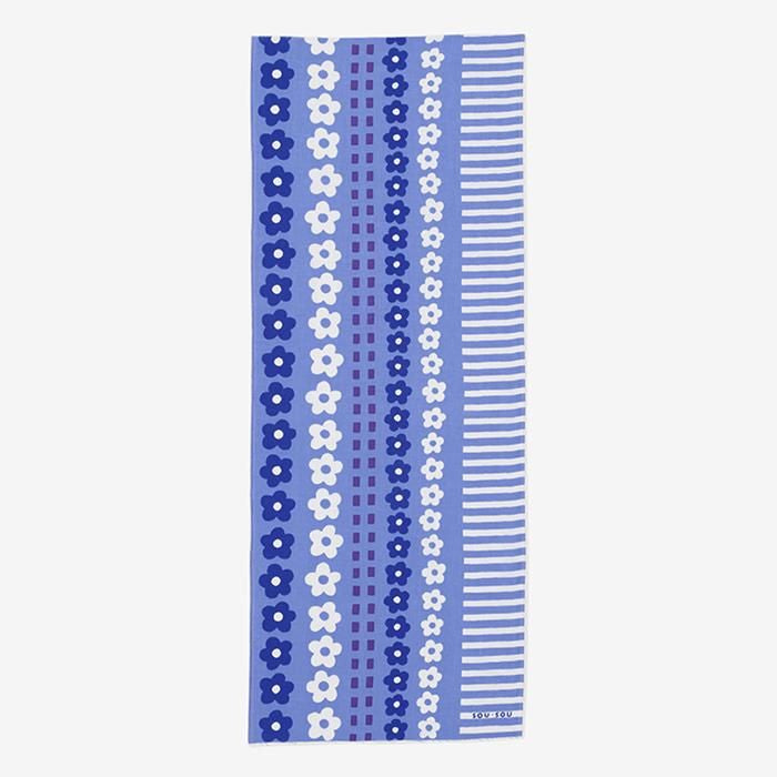 [En ligne uniquement] ISE Cotton Textile Tenugui / Nanban Pattern (Nanban Moyo) Dew Grass (Tsuyukusa)