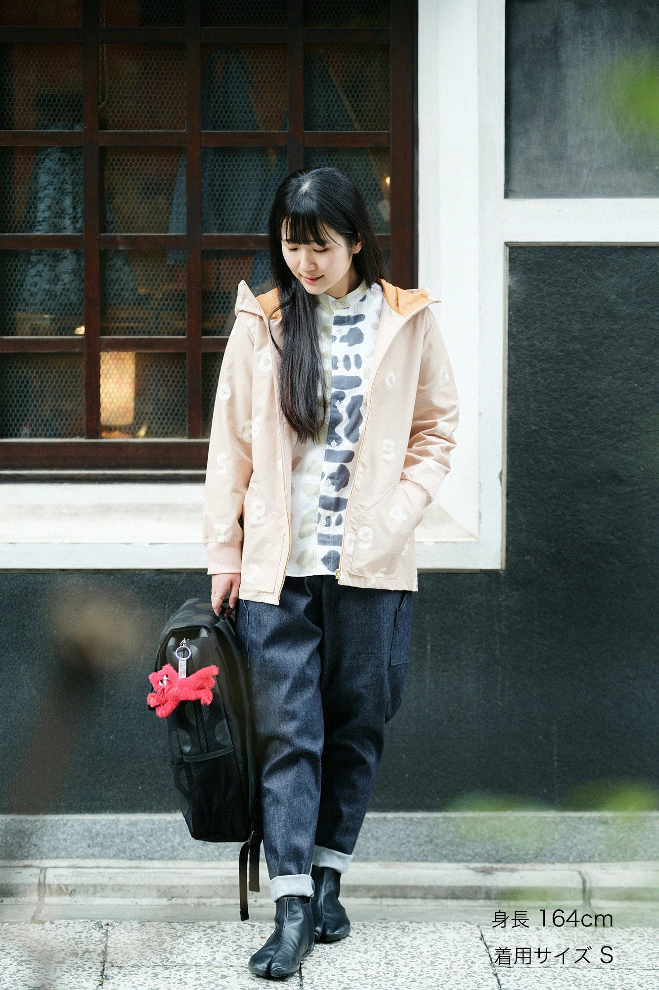 [Versand voraussichtlich um den 10. März] BIKE-Parka aus Baumwoll-Nylonstoff/SO-SU-U Asche stieg auf