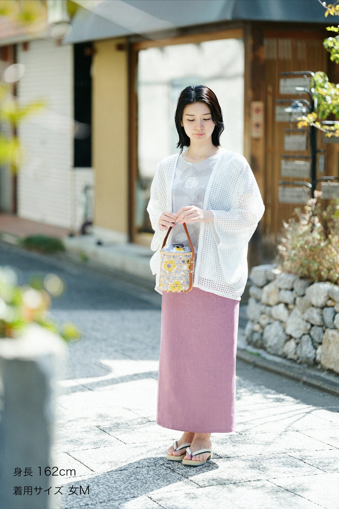 【Ships ard. 4/21】Linen Wrap Skirt / Sappanwood Rose