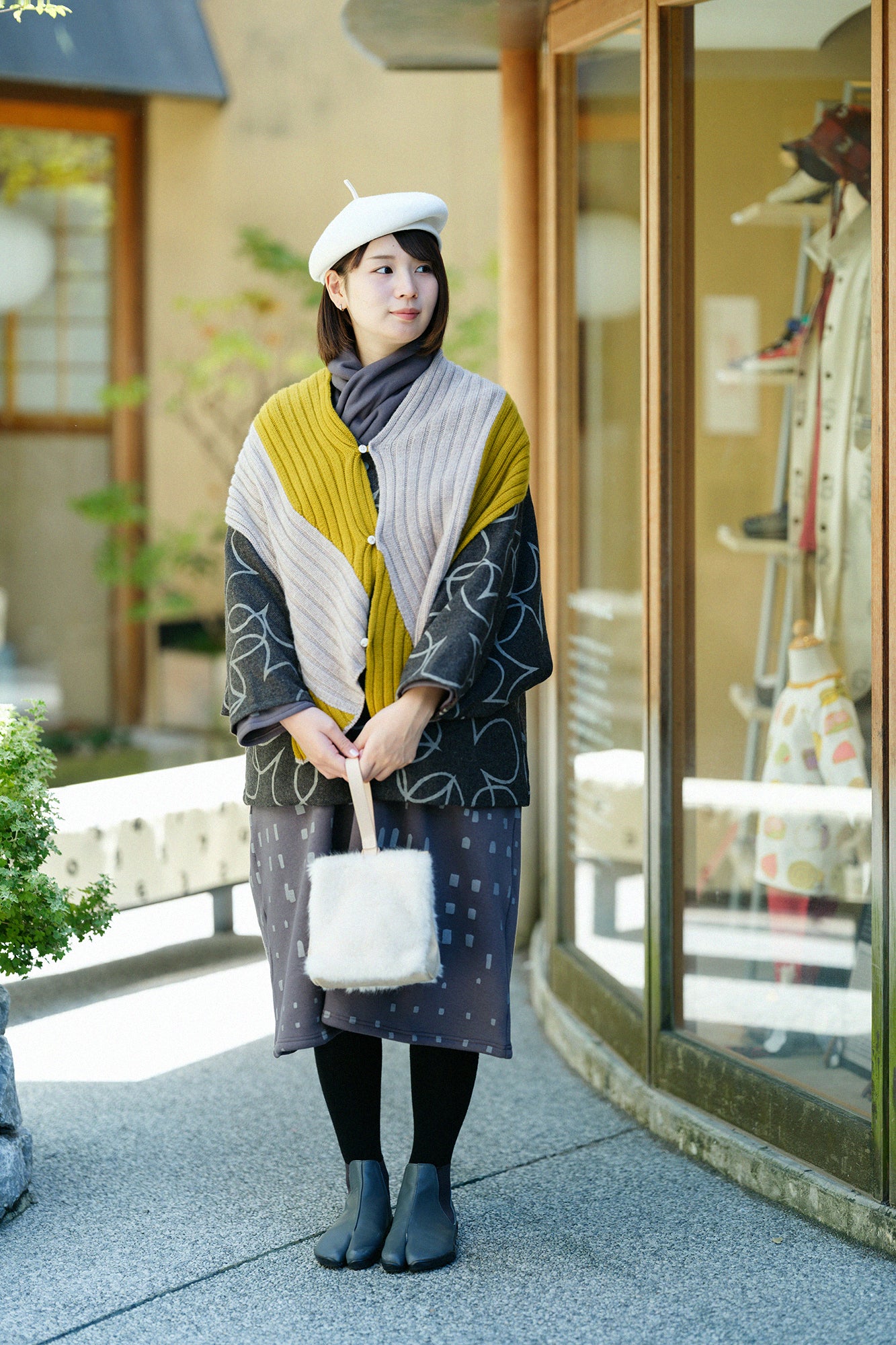 ツイード 杉綾織（すぎあやおり） 薙刀羽織（なぎなたばおり） 袷