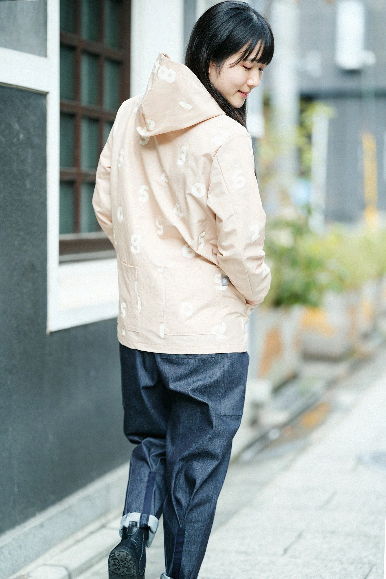 [Versand voraussichtlich um den 10. März] BIKE-Parka aus Baumwoll-Nylonstoff/SO-SU-U Asche stieg auf