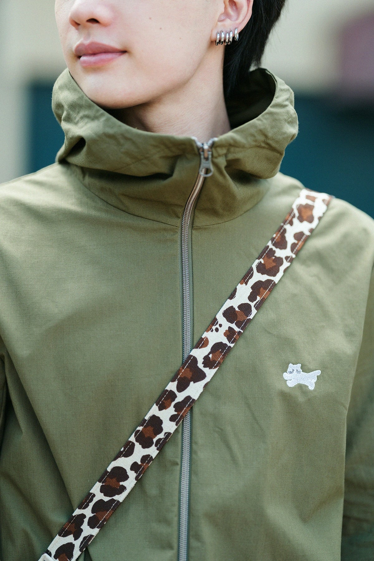 【10月上旬発送予定】ミリタリーリップストップ ZIP UP フードジャケット／オリーブグリーン