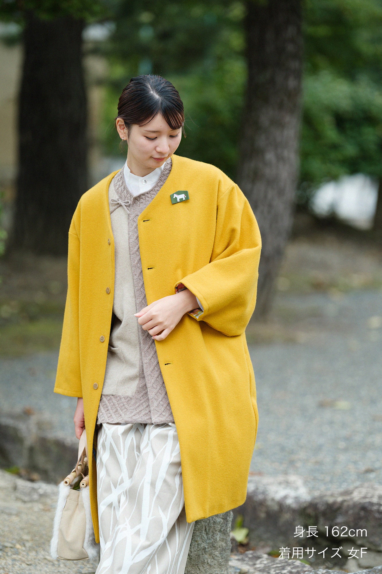 SOU・SOU×ALPHA Lamb Wool Chou-fuku Vest / Beige×Light Greyish Brown