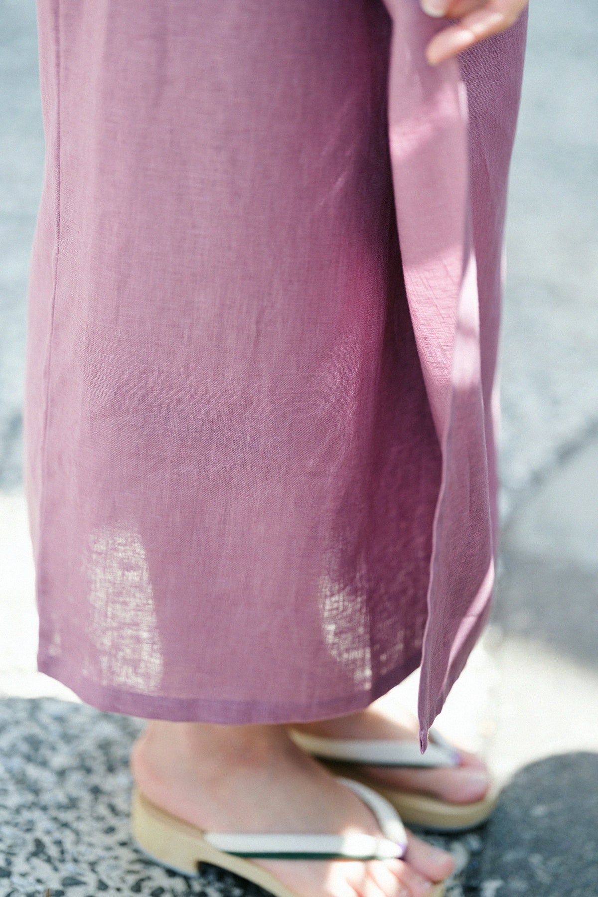 【Ships ard. 4/21】Linen Wrap Skirt / Sappanwood Rose