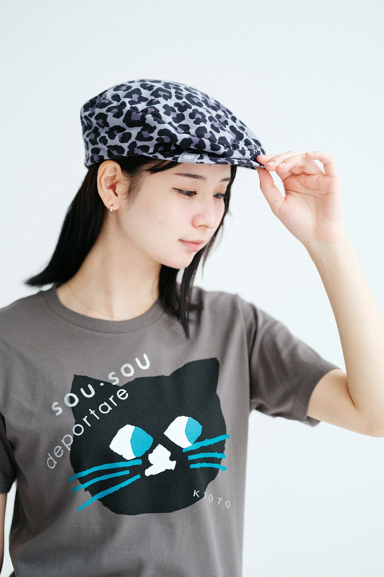 【6月30日頃発送予定】高島縮 20/20 ハンチング／depo leopard Midnight