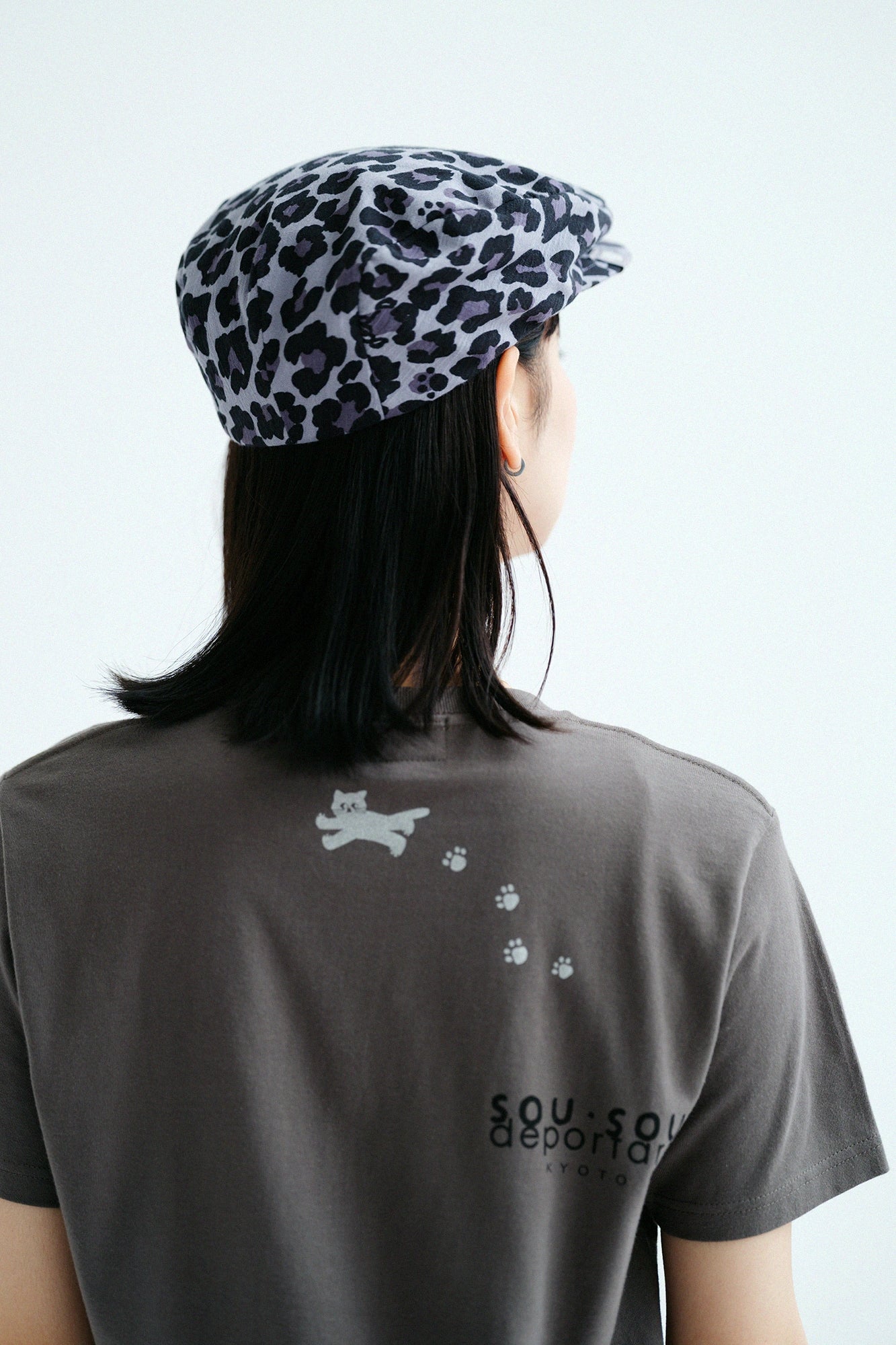 【6月30日頃発送予定】高島縮 20/20 ハンチング／depo leopard Midnight