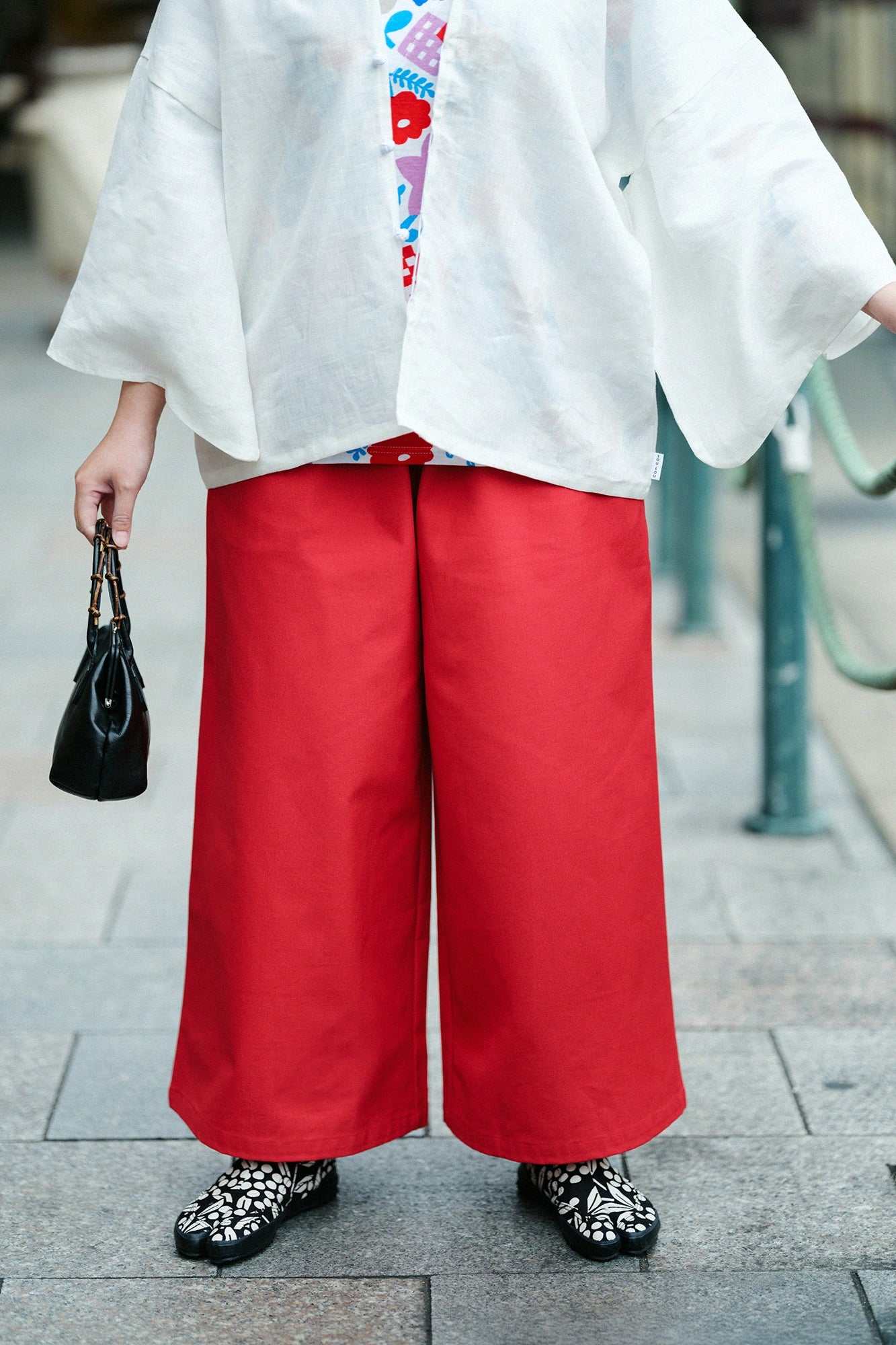 【Scheduled to ship around Mar 3】No.11 Canvas Wide-legged Pants／Scarlet
