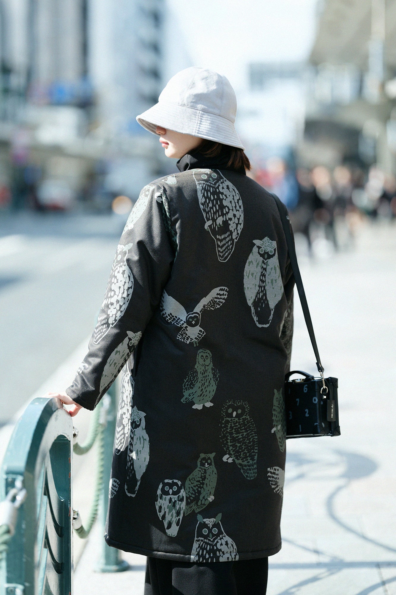 【Pre-order】Stretch Flannel Collarless Padded Coat／Owl Dark Brown（※Scheduled to be shipped around Dec 9）