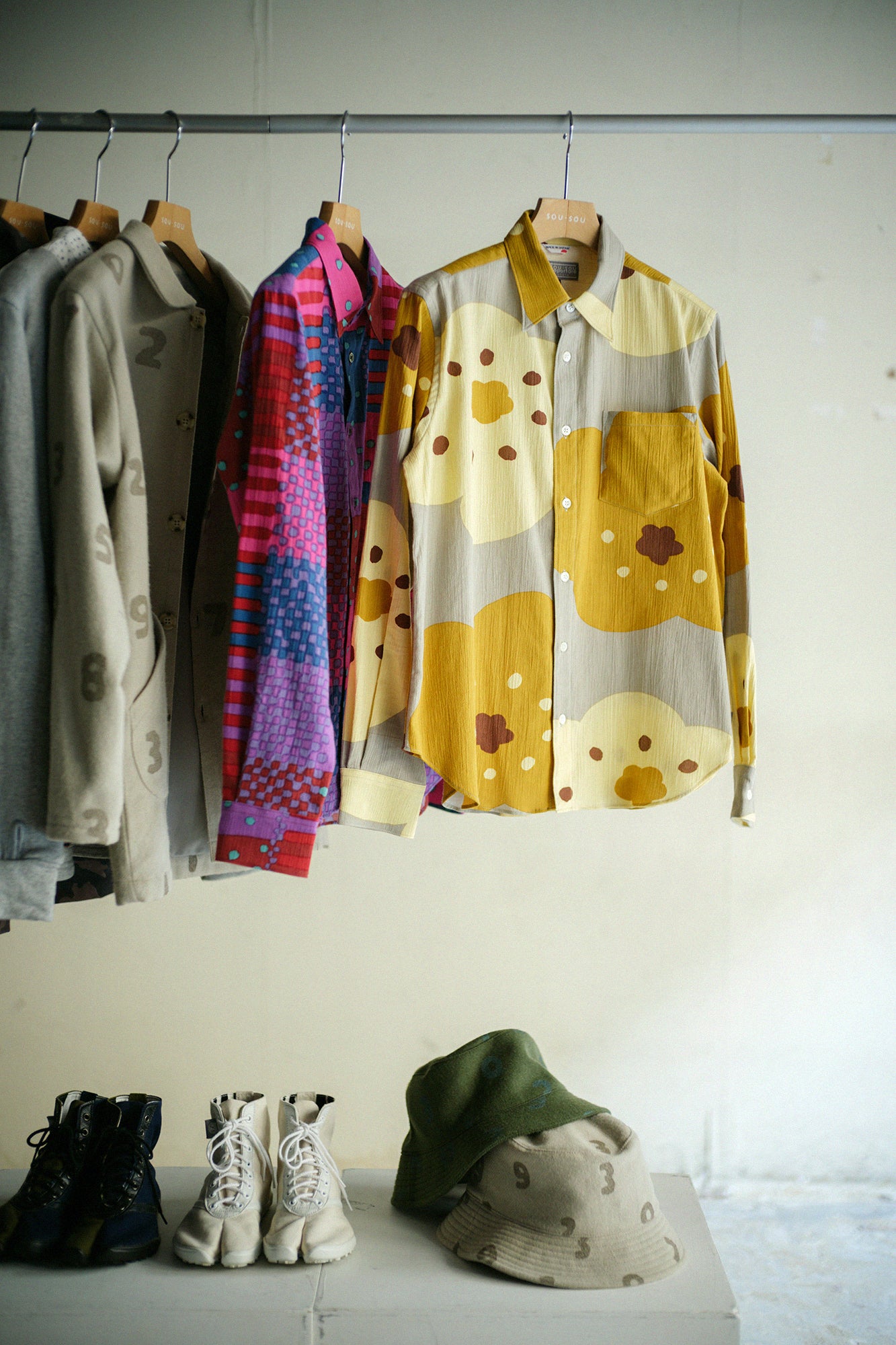 Chizimi Cotton 20/20 Shirt／Smile Beige