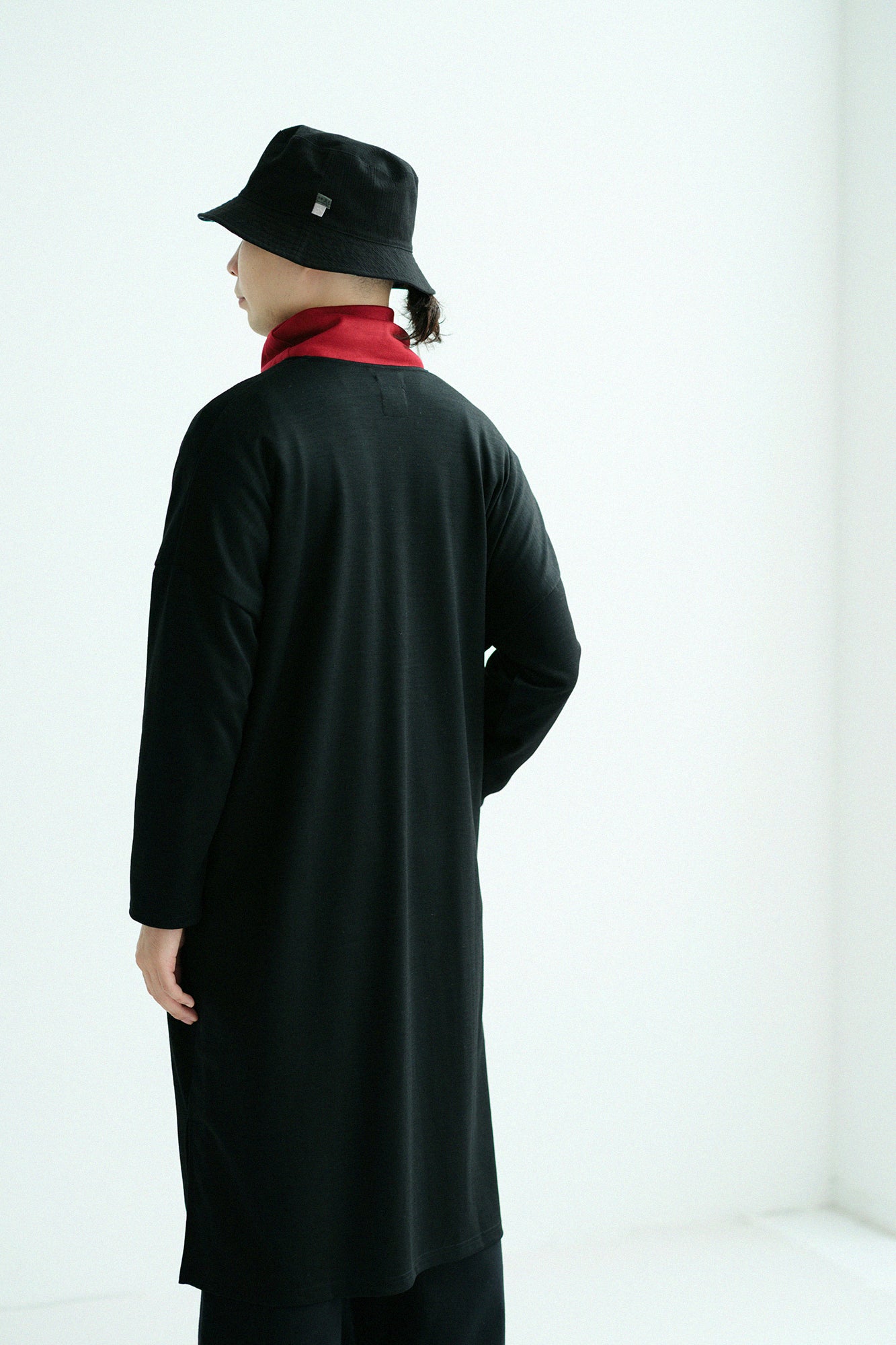 【預購】羅紋針織布羊毛 V領輕型外套／黑色（※預計於12月9日左右發貨）