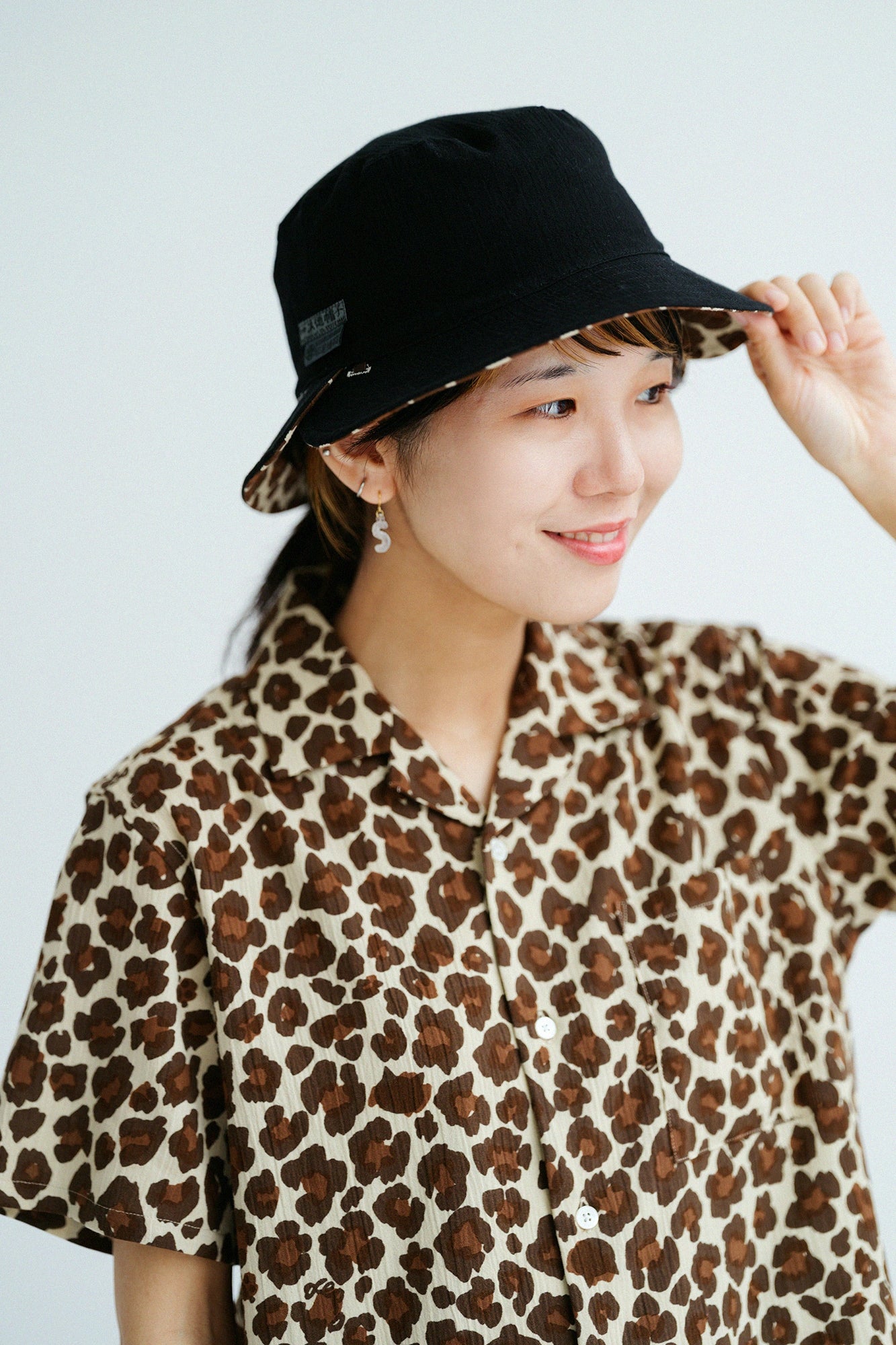 【6/30左右发送】高岛缩棉20/20 双面用BIKE HAT／depo leopard Daylight
