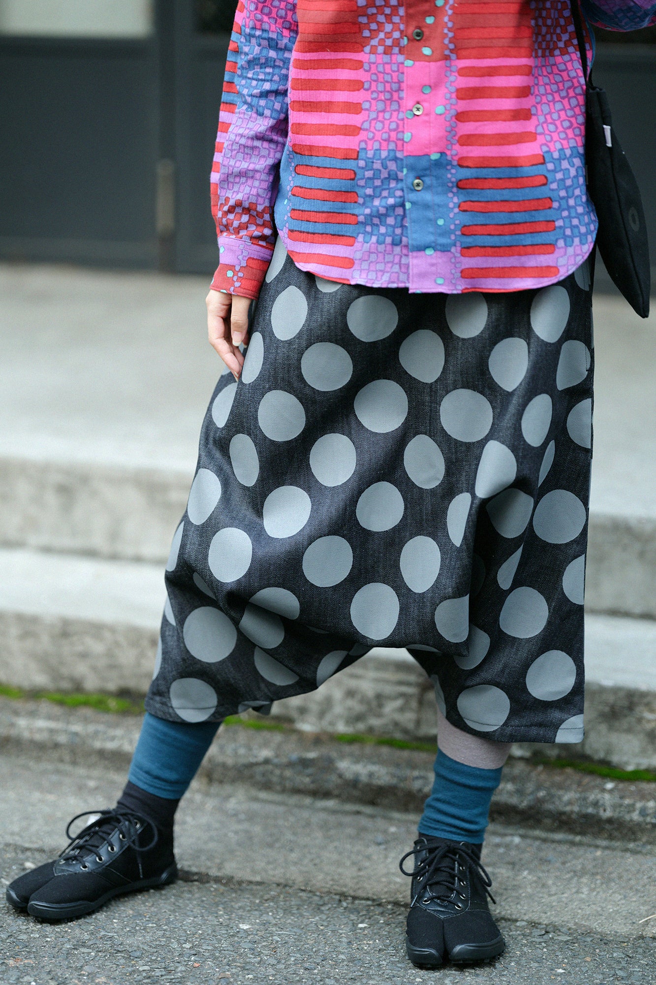 Stretch Denim Sarouel Pants／KPD Indigo 