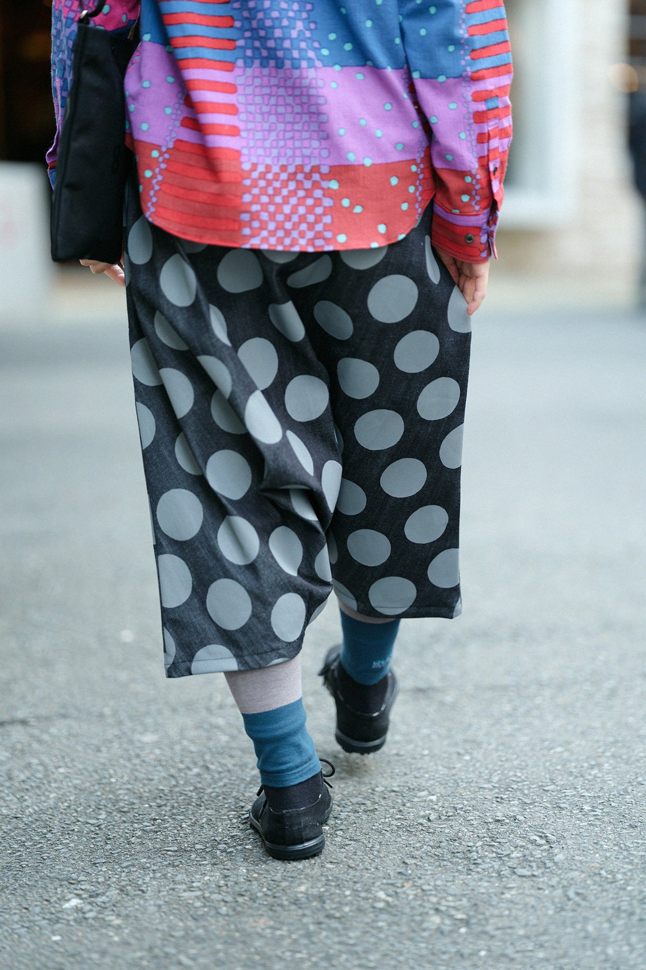 Stretch Denim Sarouel Pants／KPD Indigo 