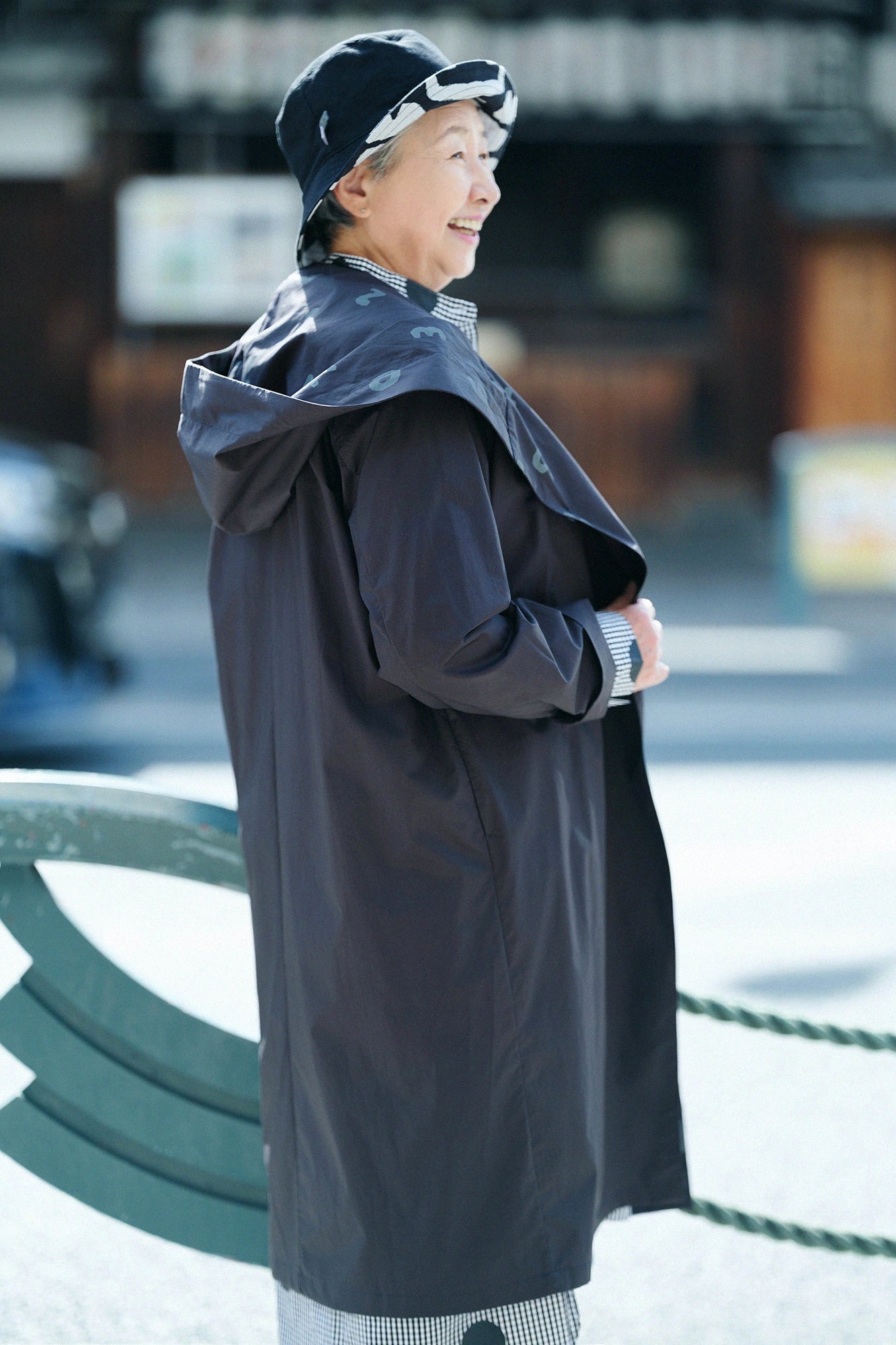 [Versand voraussichtlich um den 17. März] Hochdichter Twill-Lebensmittelmantel/SchwarzSO-SU-U