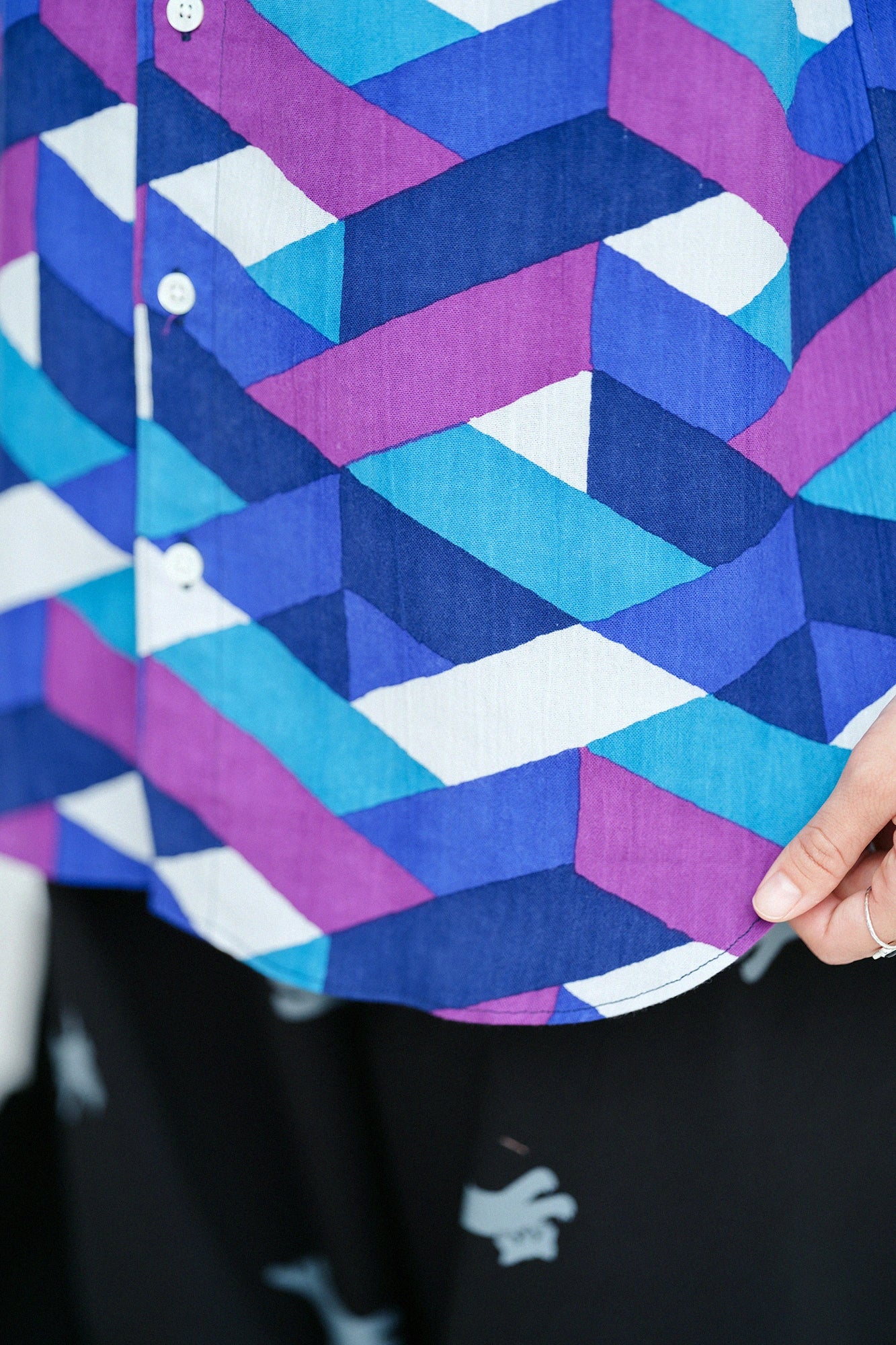 【Ships ard. 6/30】Chizimi Cotton 20/20 Stand Collar Short Sleeve Shirt／Alternate