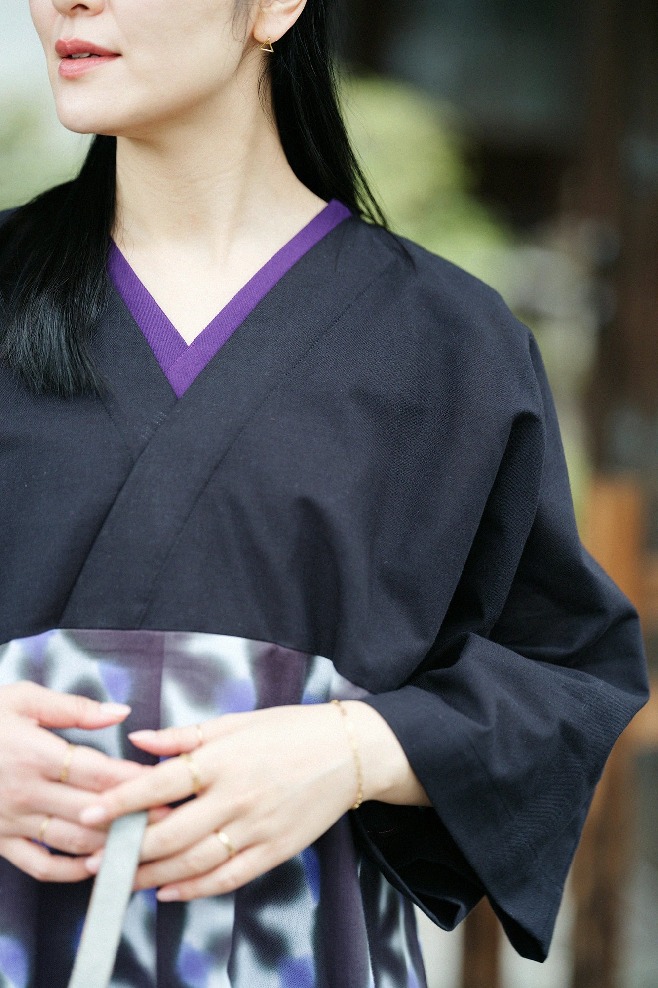 [Expédition prévue vers le 22 avril] Mari Momen, Arimatsu Narumi Shibori, Ise Cotton, Okatabira Short(Mijikatake)/Nubairo x Flocon de neige (Sekka) Nuit de sapin
