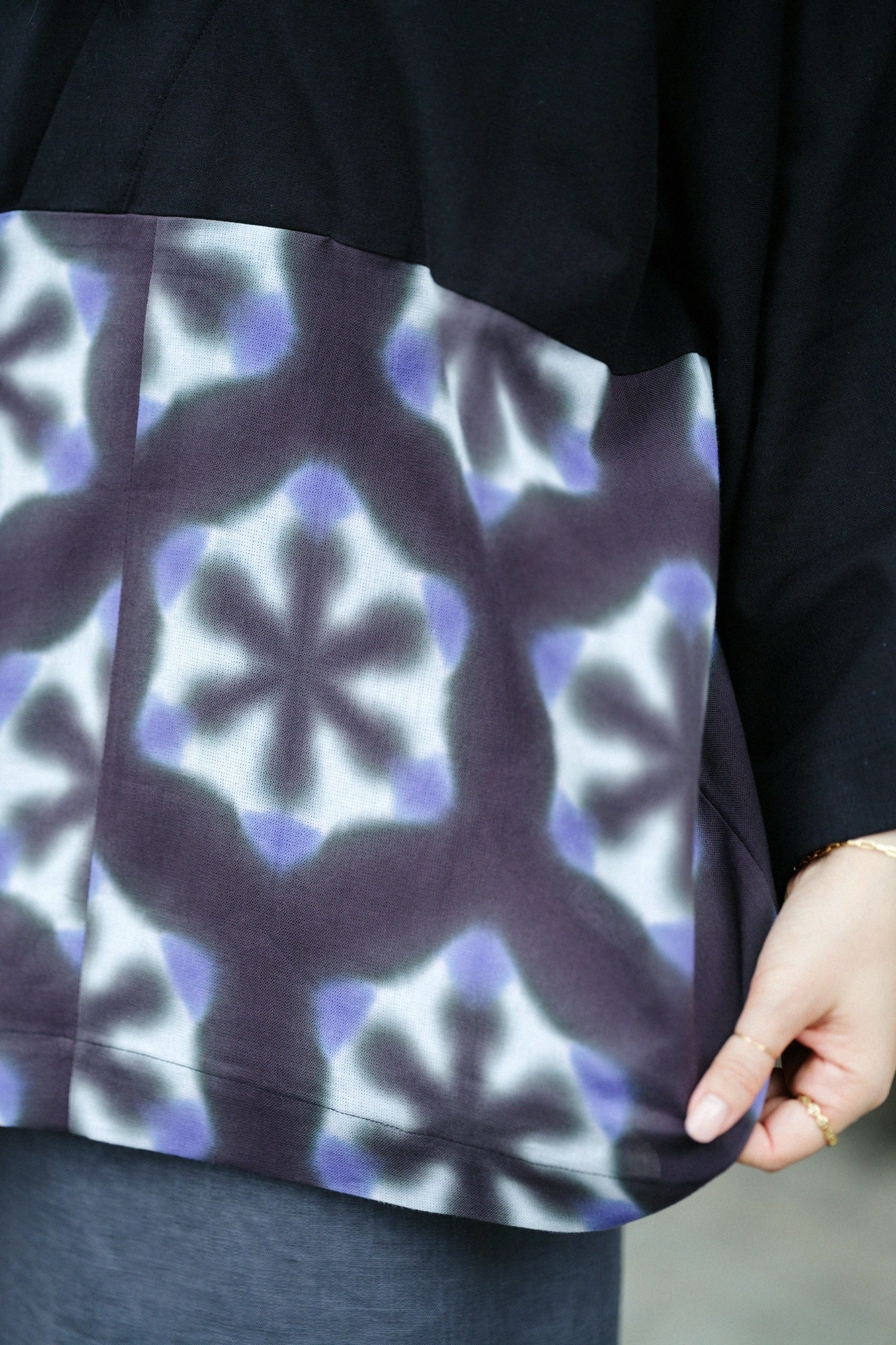 [Expédition prévue vers le 22 avril] Mari Momen, Arimatsu Narumi Shibori, Ise Cotton, Okatabira Short(Mijikatake)/Nubairo x Flocon de neige (Sekka) Nuit de sapin