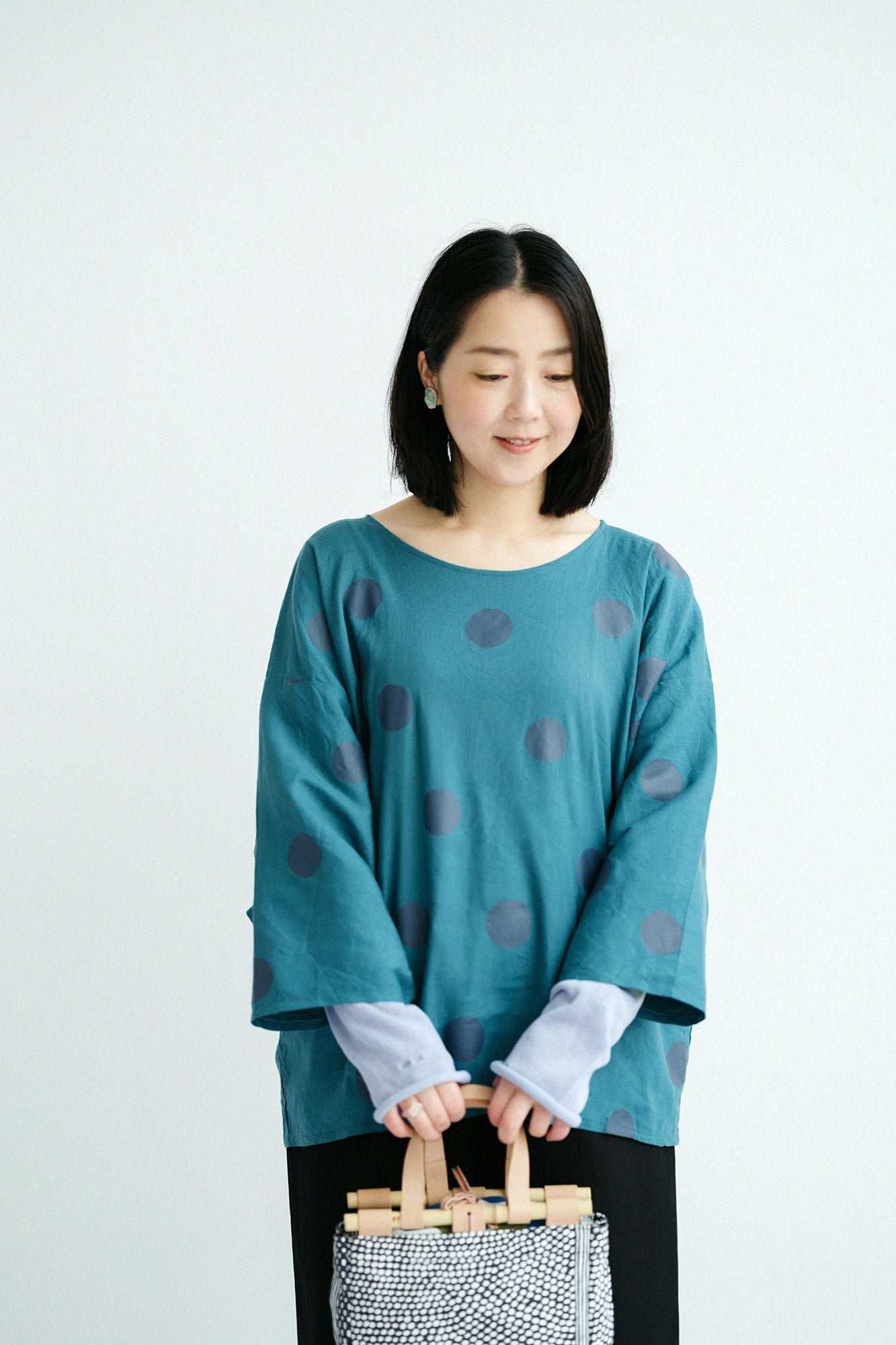 【3월 3일경 발송 예정】린넨 레이온 나기나타 사각형옷／스이교쿠 마아라 오리 깃털색(카모노하이로) 