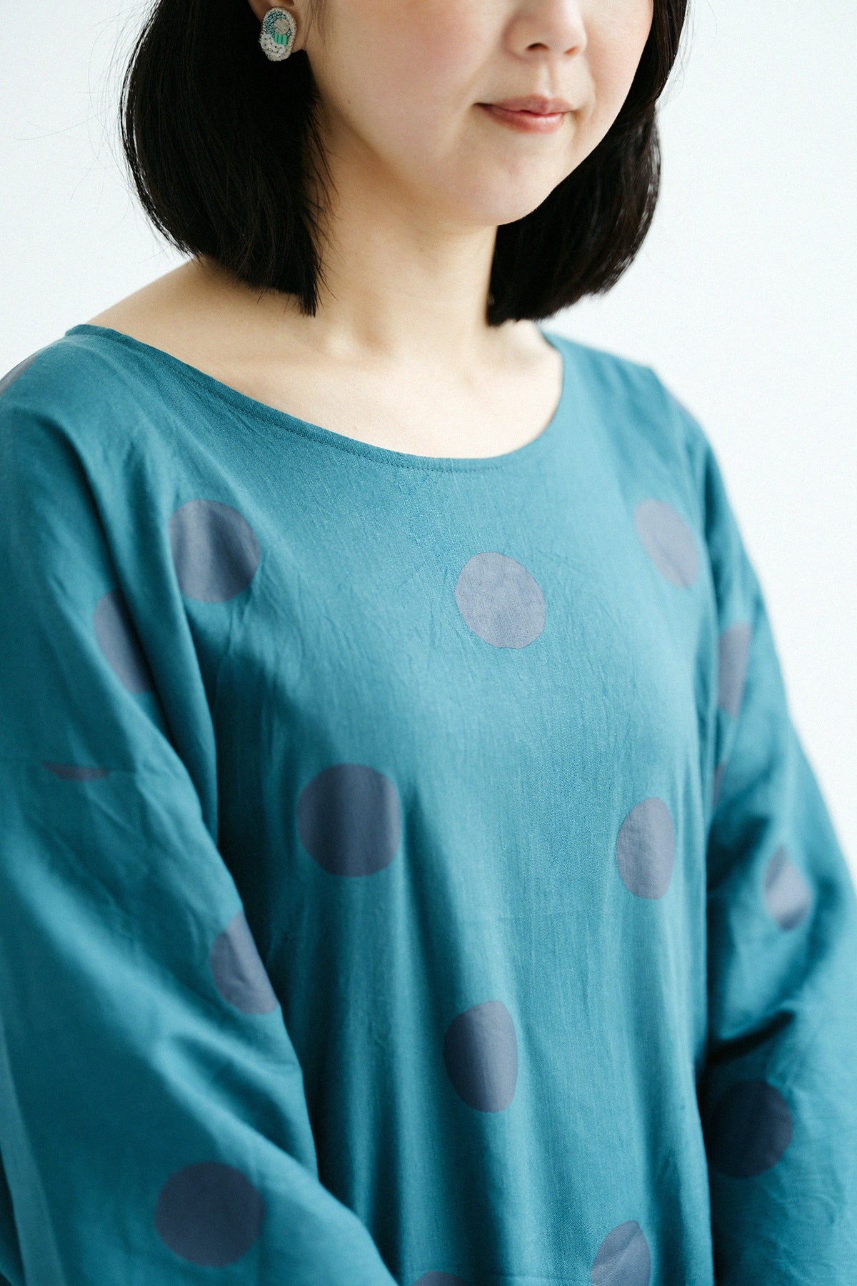 【3월 3일경 발송 예정】린넨 레이온 나기나타 사각형옷／스이교쿠 마아라 오리 깃털색(카모노하이로) 