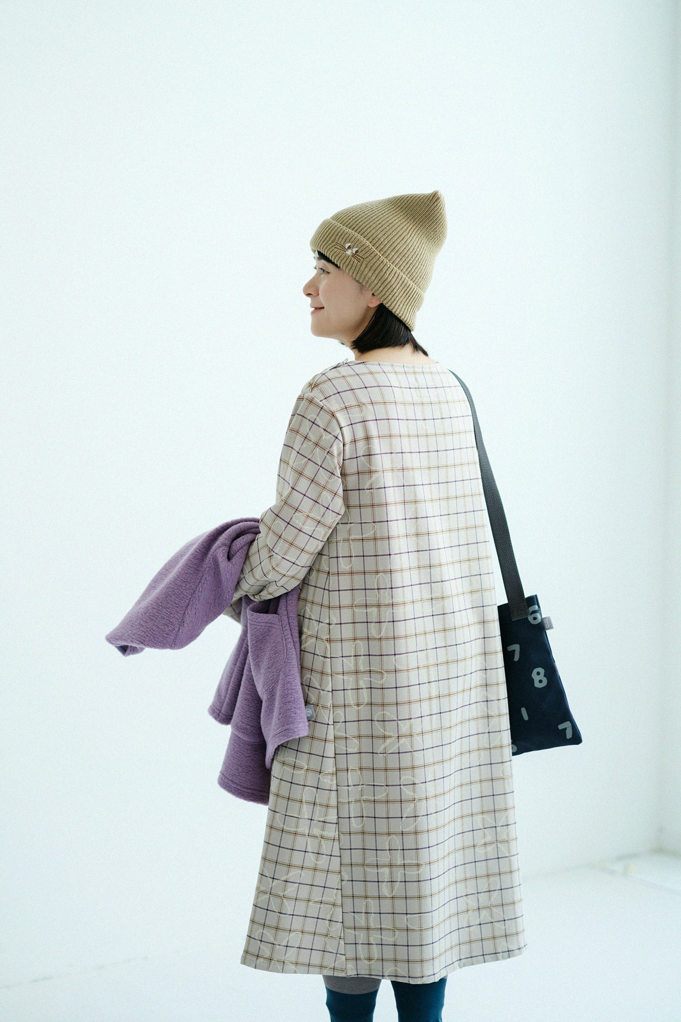 Soft Thermo(R)  內起絨  格紋 BIKE 連身裙  ／蘿蔔草