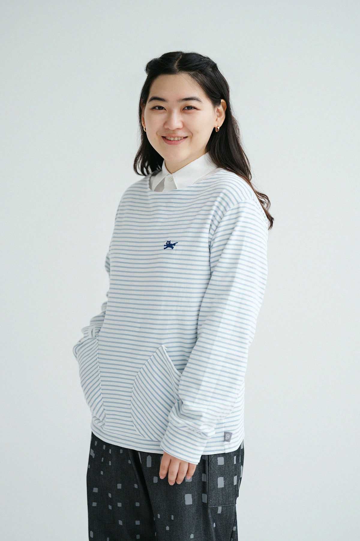 '身長：'158cｍ,'着用サイズ：'S,'※洗濯後寸法のものを着用'