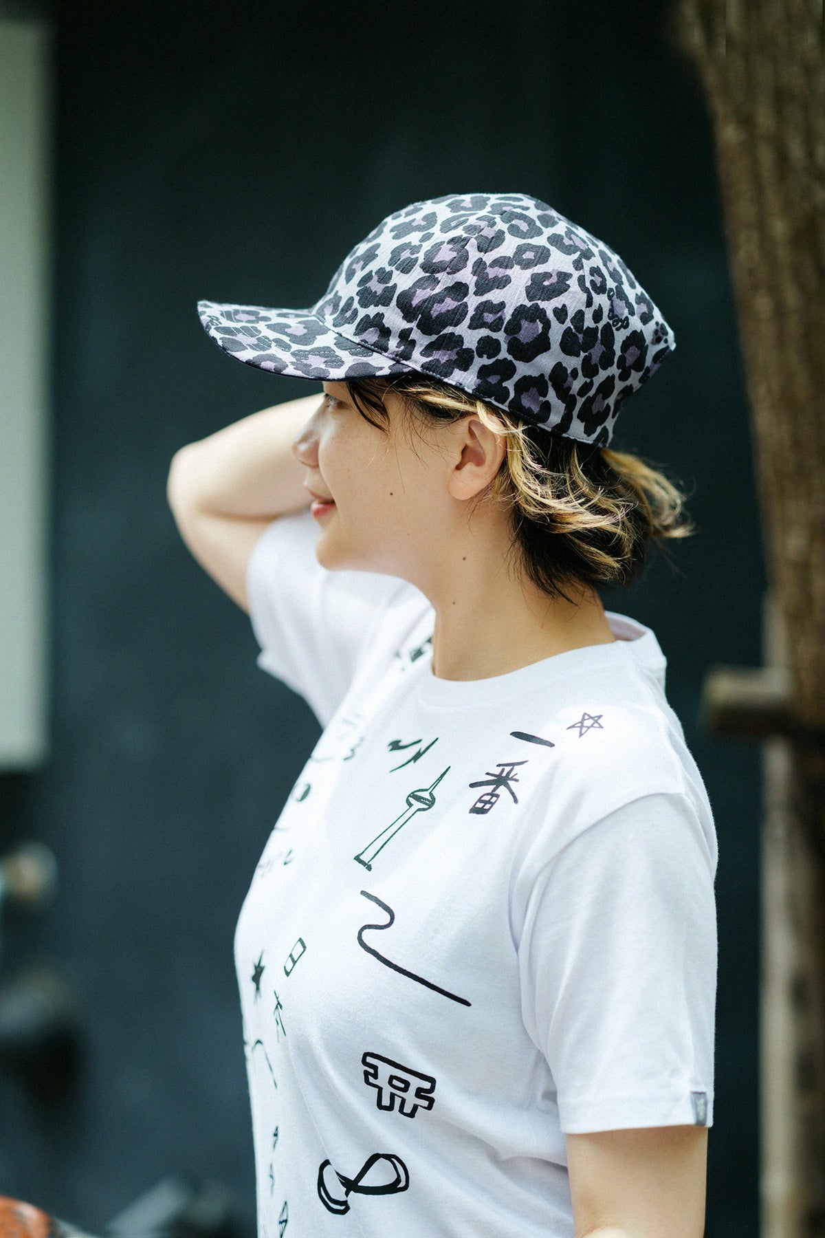 【6月30日頃発送予定】高島縮 20/20 リバーシブル キャップ／depo leopard Midnight