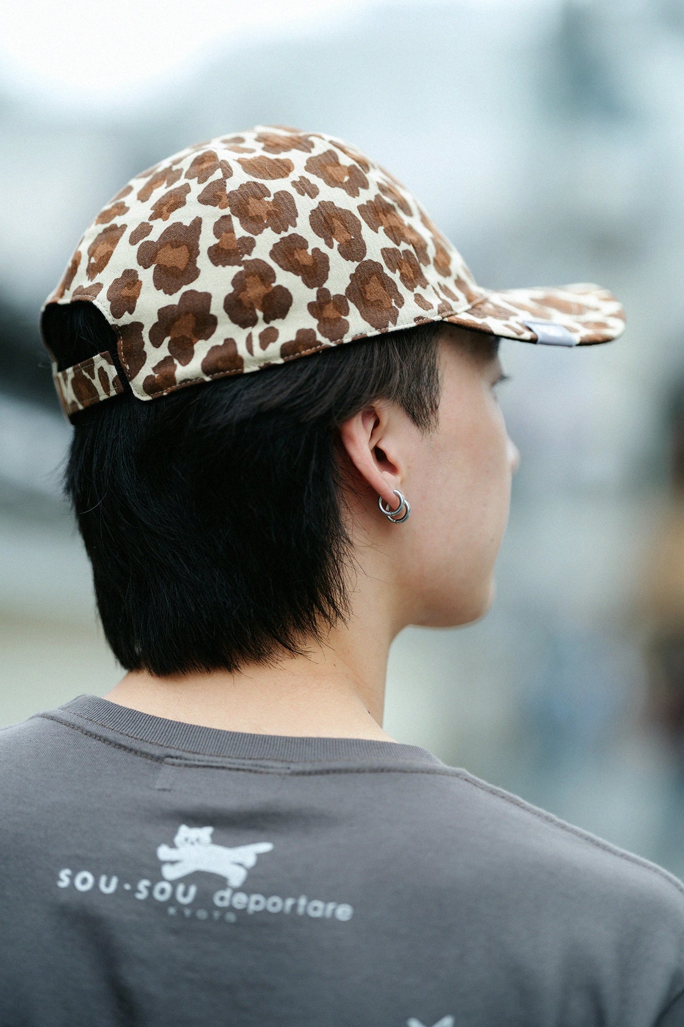 【6月30日頃発送予定】高島縮 20/20 リバーシブル キャップ／depo leopard Daylight