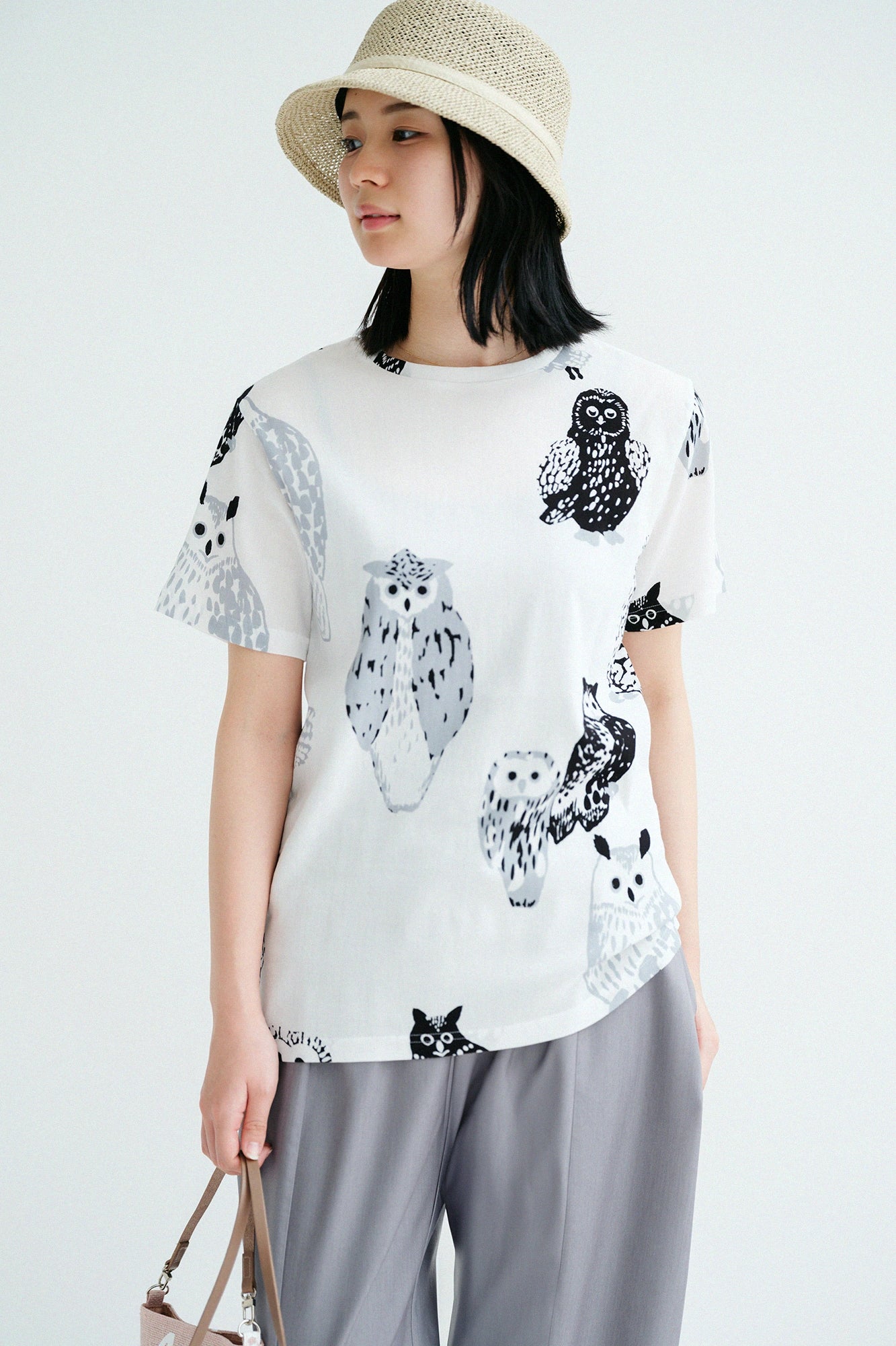 Takashima Jiji 40/40 Kurzarm-T-Shirt/Eule