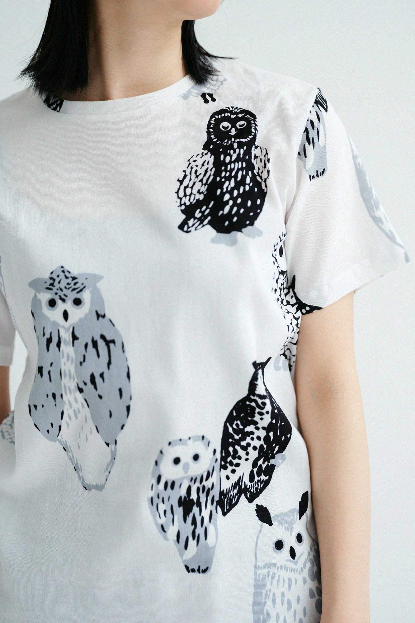 Takashima Jiji 40/40 Kurzarm-T-Shirt/Eule