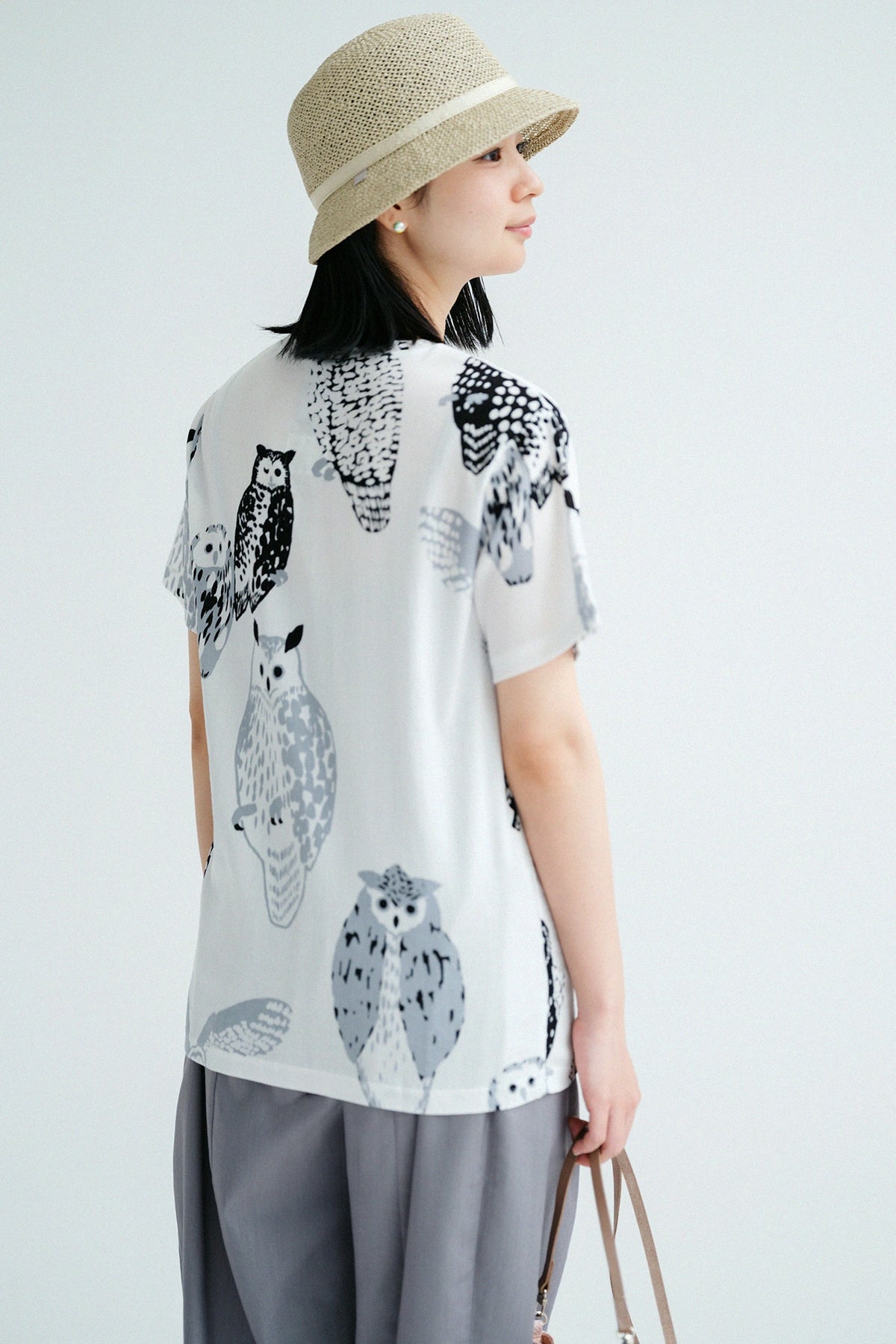 Takashima Jiji 40/40 Kurzarm-T-Shirt/Eule