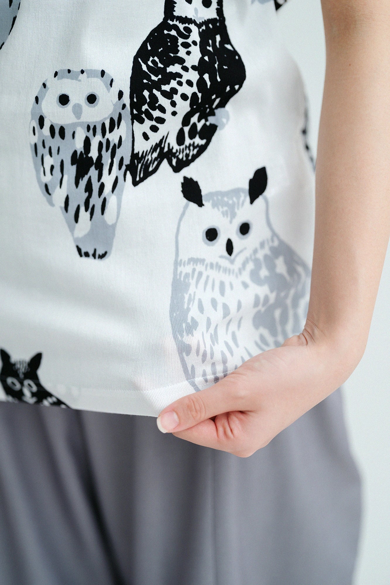 Takashima Jiji 40/40 Kurzarm-T-Shirt/Eule