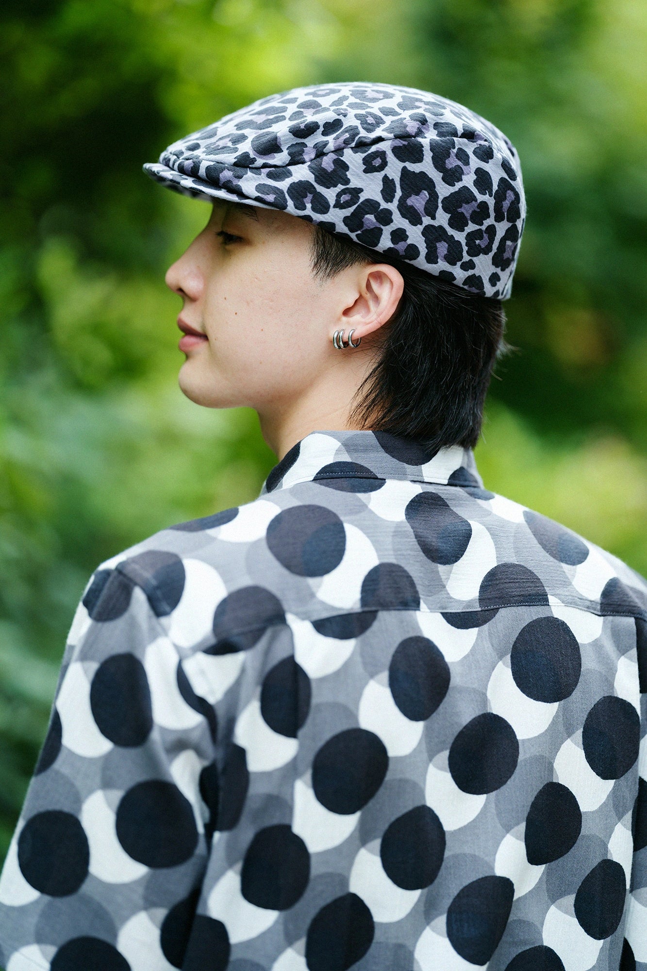 【6月30日頃発送予定】高島縮 20/20 ハンチング／depo leopard Midnight
