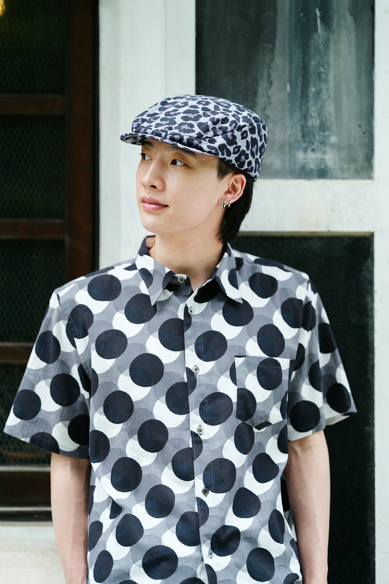 【6月30日頃発送予定】高島縮 20/20 ハンチング／depo leopard Midnight