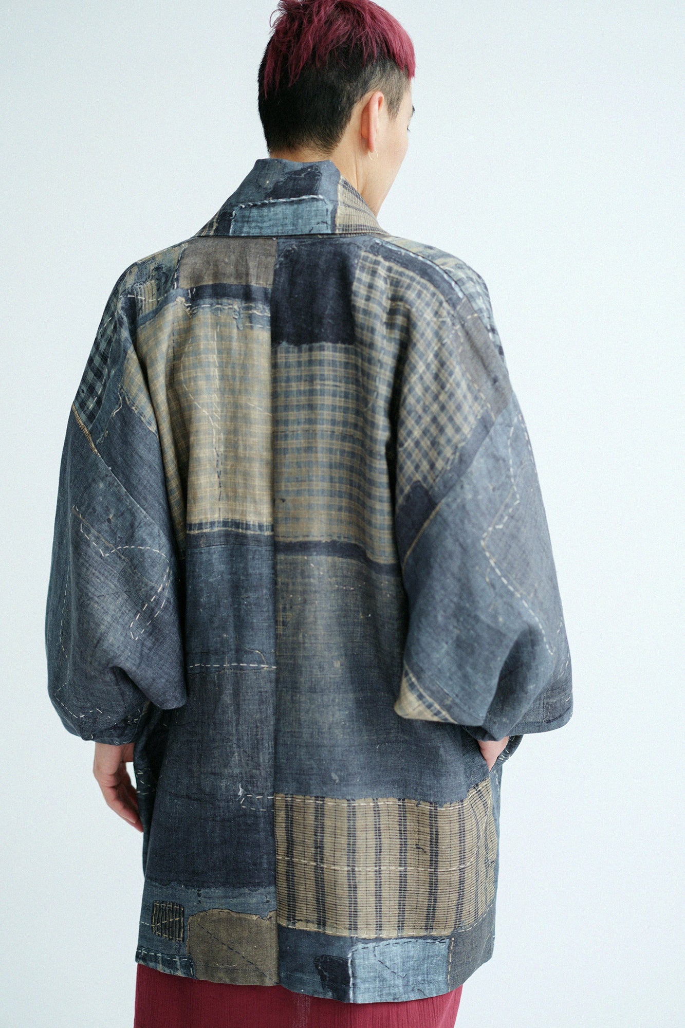 마 캔버스 모지리소대 짧은길이 히토에／BORO IJ