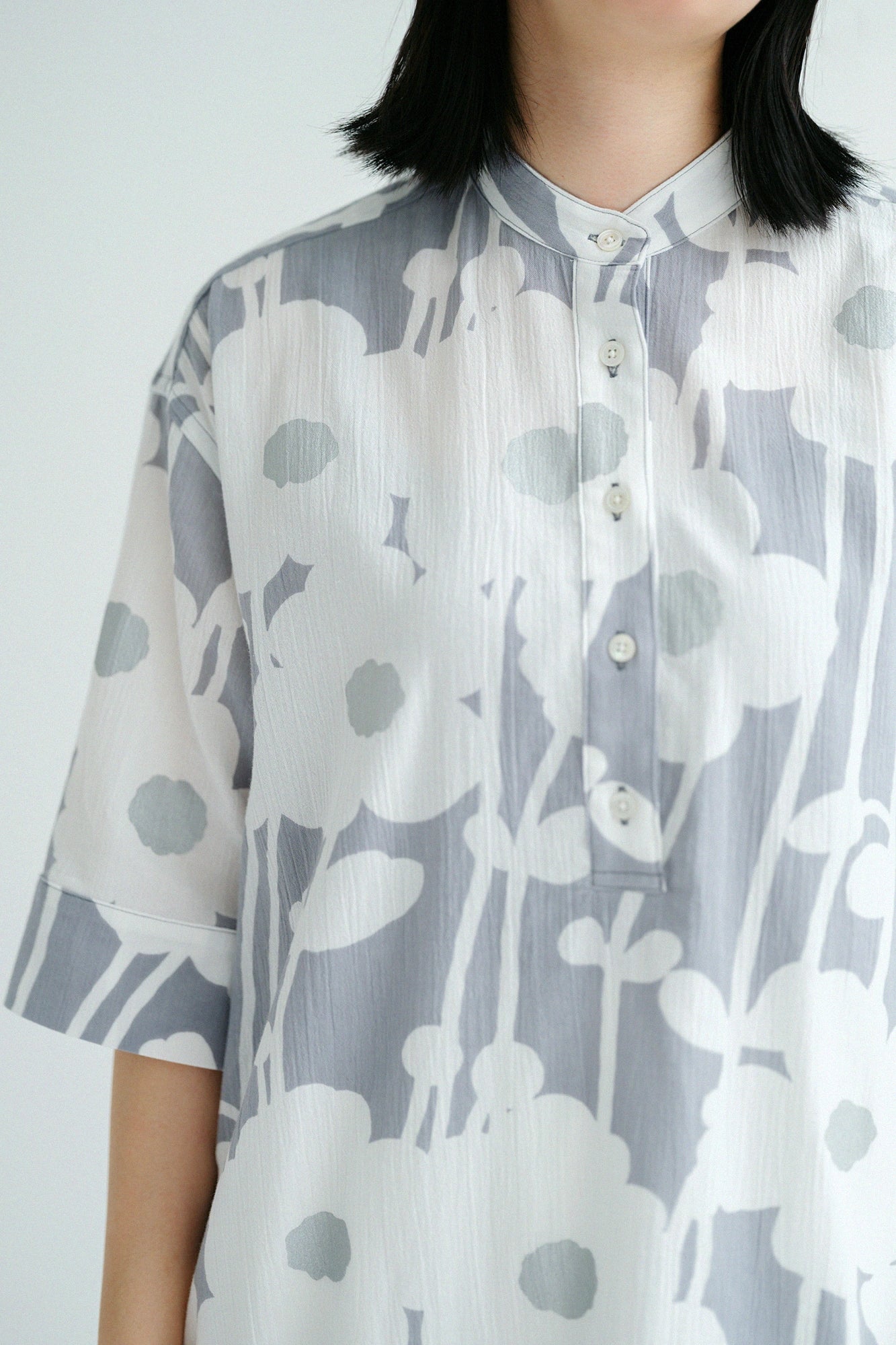 Shiji Takashima 20/20 H.N. Grande robe chemise manches 6/4/Cuisson au soleil