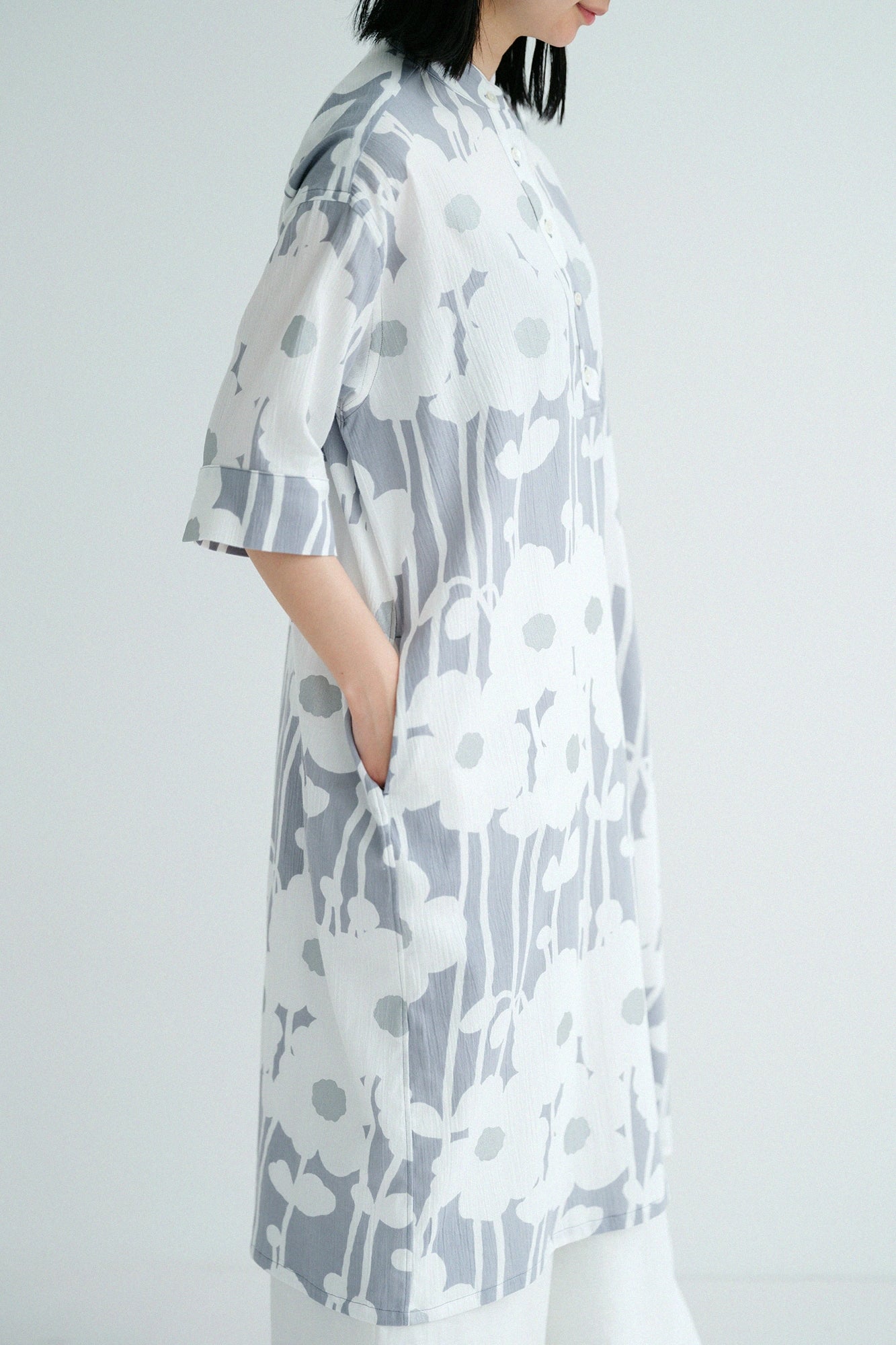 Shiji Takashima 20/20 H.N. Grande robe chemise manches 6/4/Cuisson au soleil