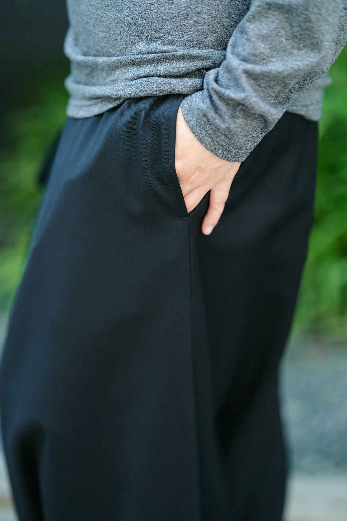 【Ships Ard 9/22】Wool Gabardine Fuji Pants／Black