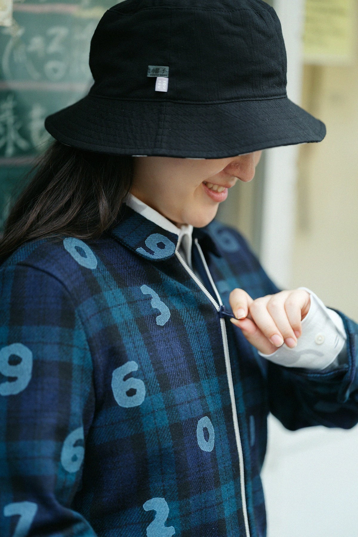 【Ships ard. 9/29】Bishu Tweed Collared ZIP UP Jacket／SO-SU-U Black Watch Check