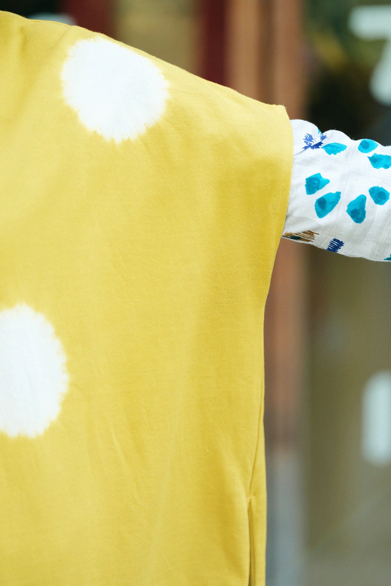 [Versand voraussichtlich um den 3. März] Kinkiyo Shibori, dünnes Fleece, rechteckiges Kleidungsstück, Schulterlinie/Mizutamadai, goldene Farbe x Tsukumo