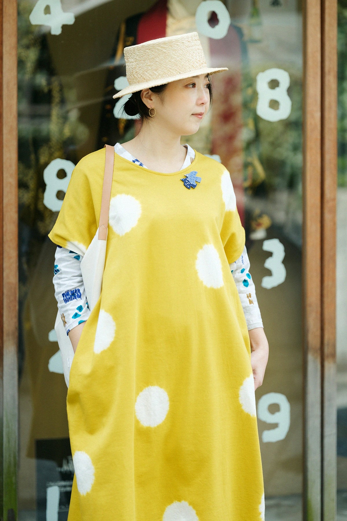 [Versand voraussichtlich um den 3. März] Kinkiyo Shibori, dünnes Fleece, rechteckiges Kleidungsstück, Schulterlinie/Mizutamadai, goldene Farbe x Tsukumo