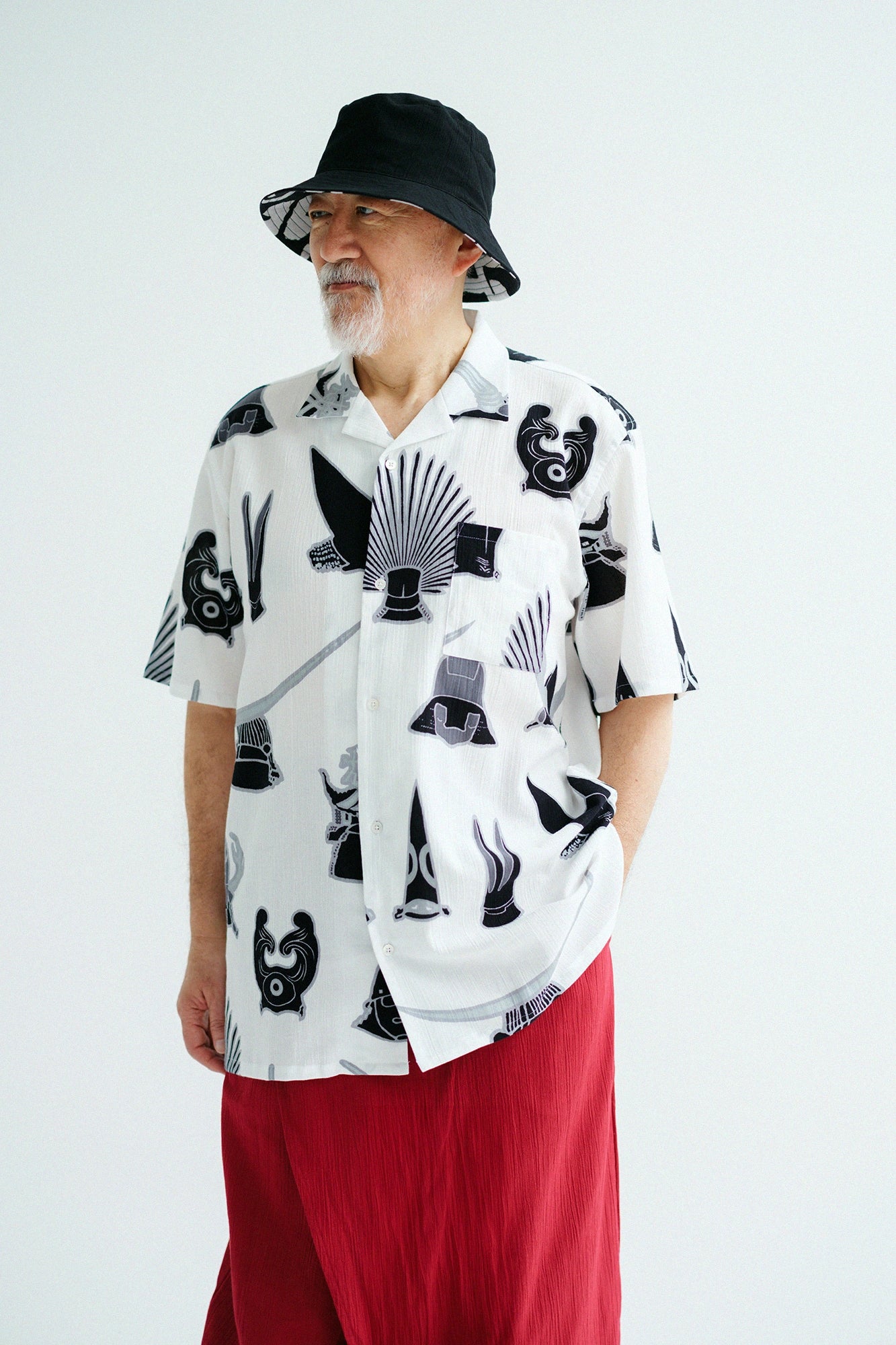 Chizimi Cotton 20/20 Open Collar Shirt／Helmet