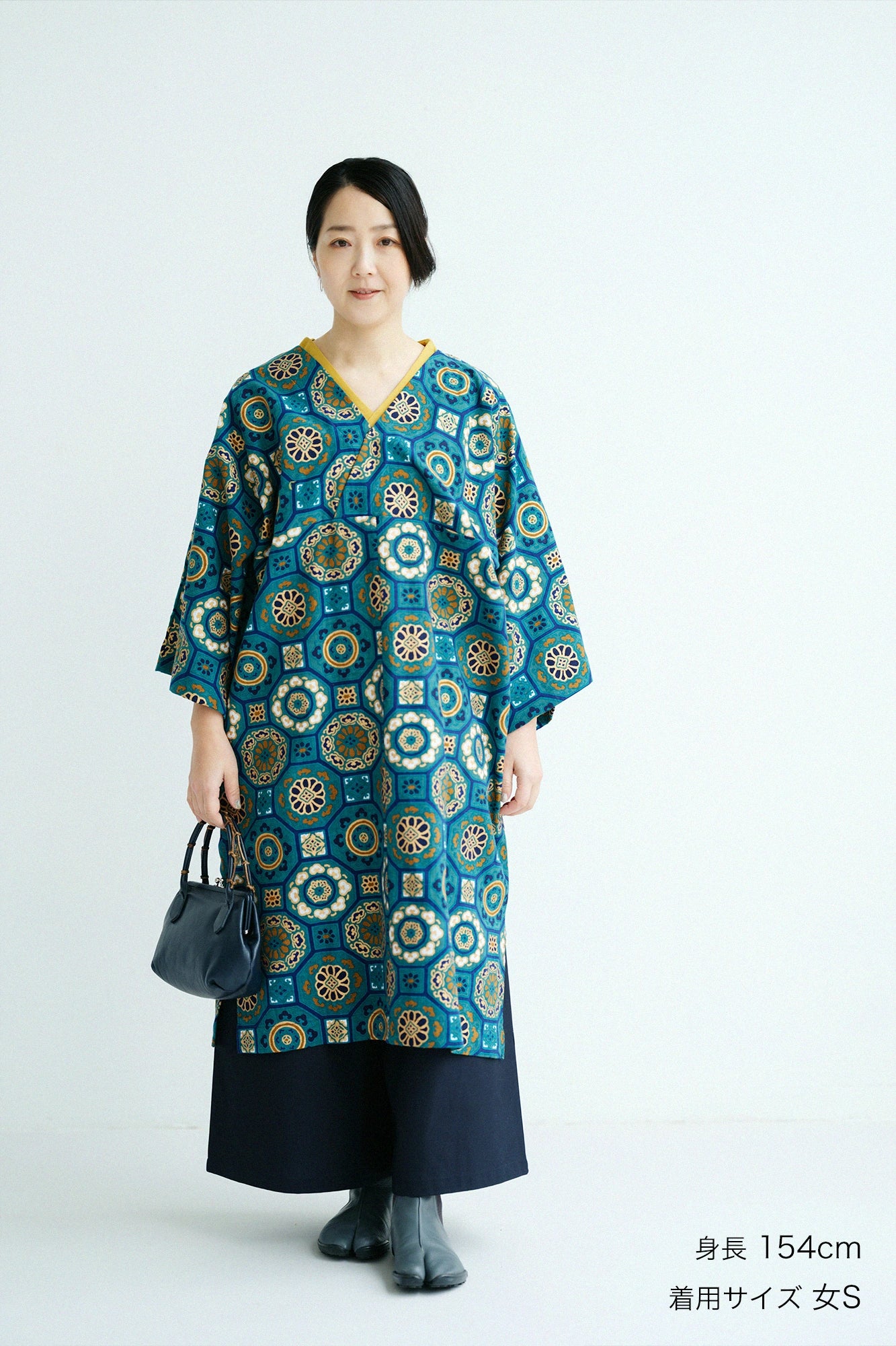 【Scheduled to ship around Mar 3】Isemomen Cotton Okatabira ／Gorgeous Green Jade Color